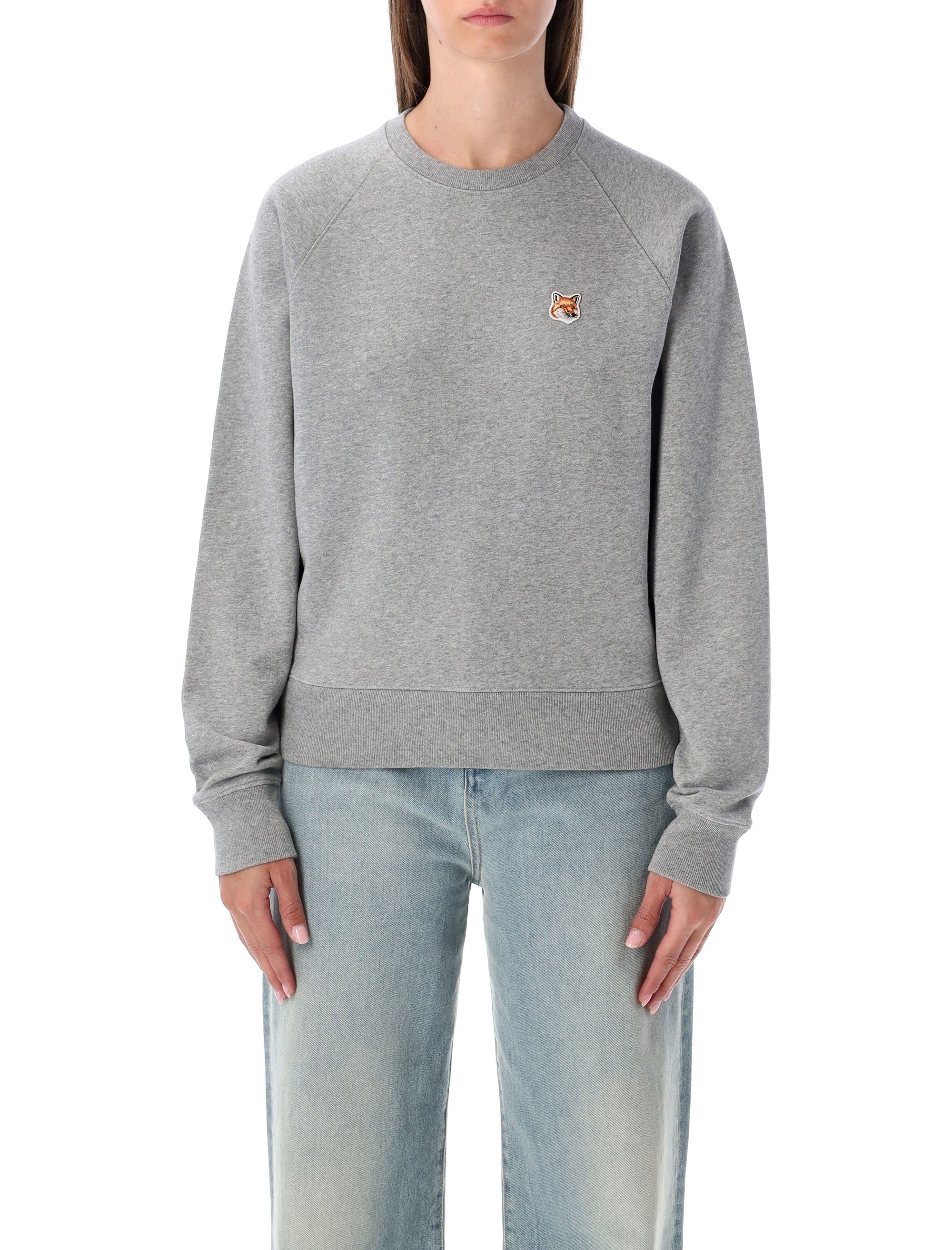 Maison Kitsuné Classic Cotton Fox Head Patch Sweatshirt Grey