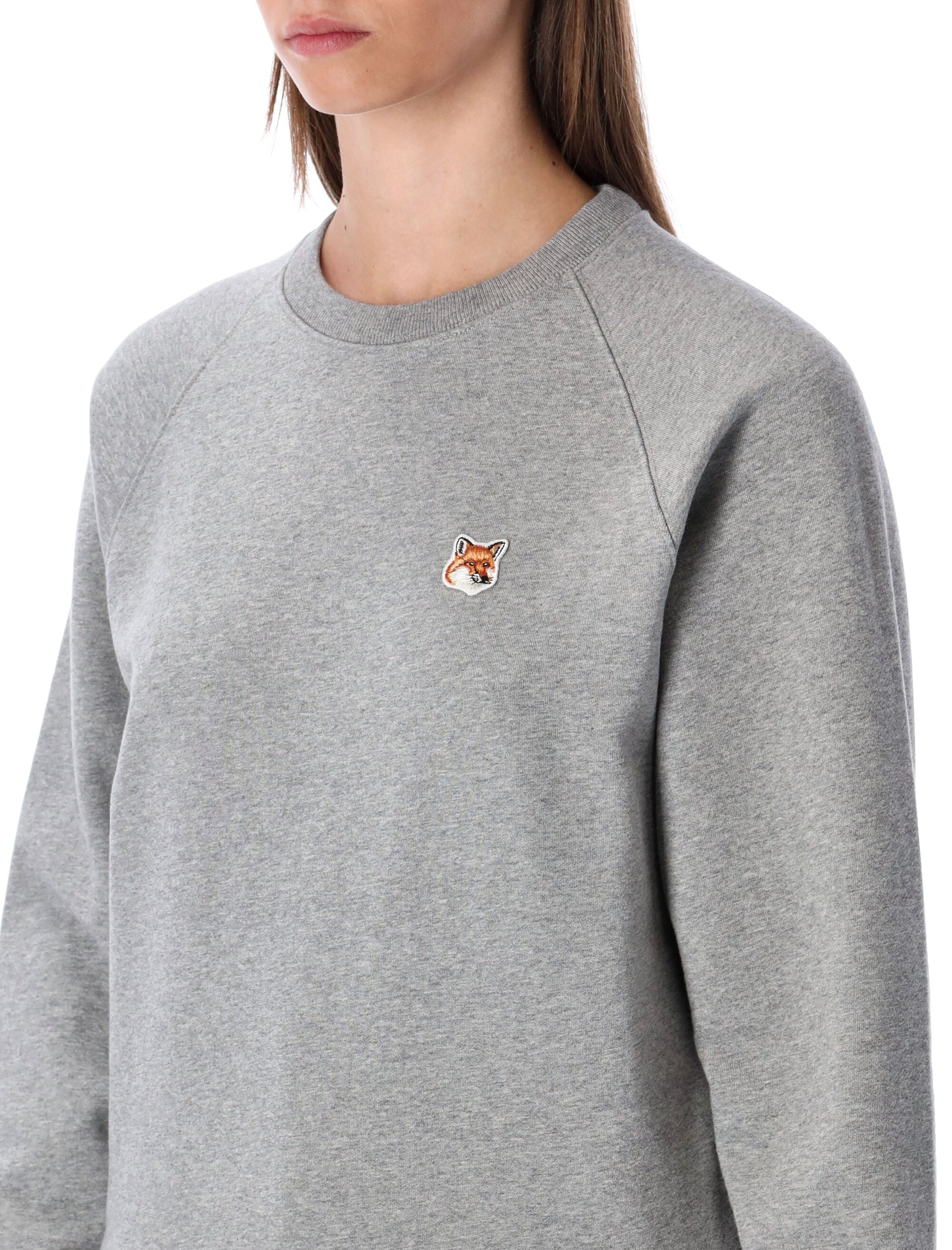 Maison Kitsuné Classic Cotton Fox Head Patch Sweatshirt Grey