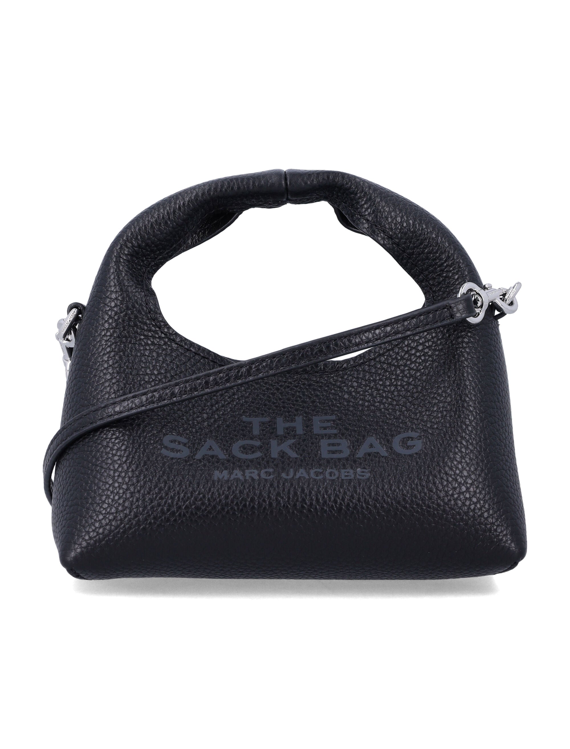 Marc Jacobs The Micro Crossbody Sack Bag in Full-Grain Leather Black Shoulder
