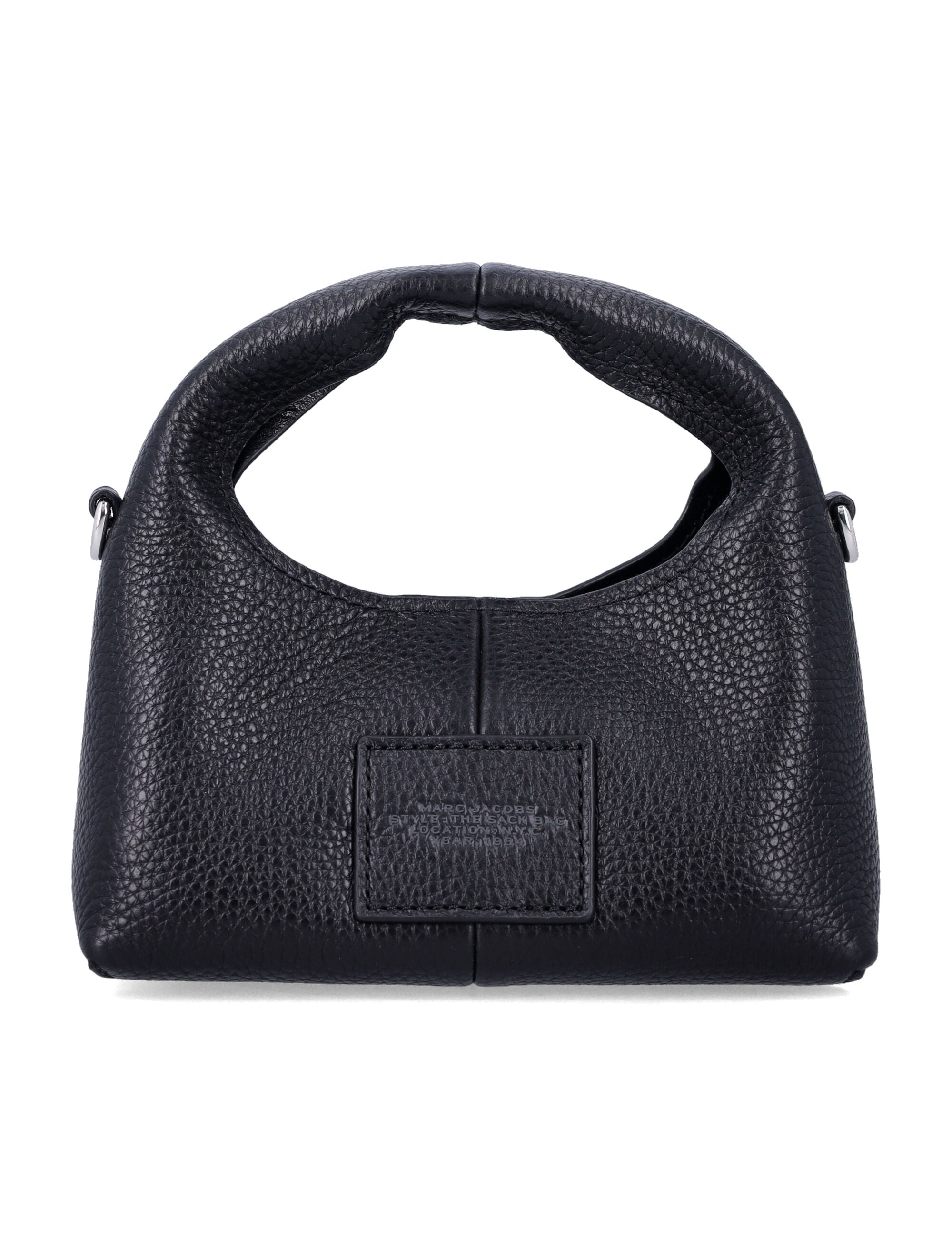 Marc Jacobs The Micro Crossbody Sack Bag in Full-Grain Leather Black Shoulder
