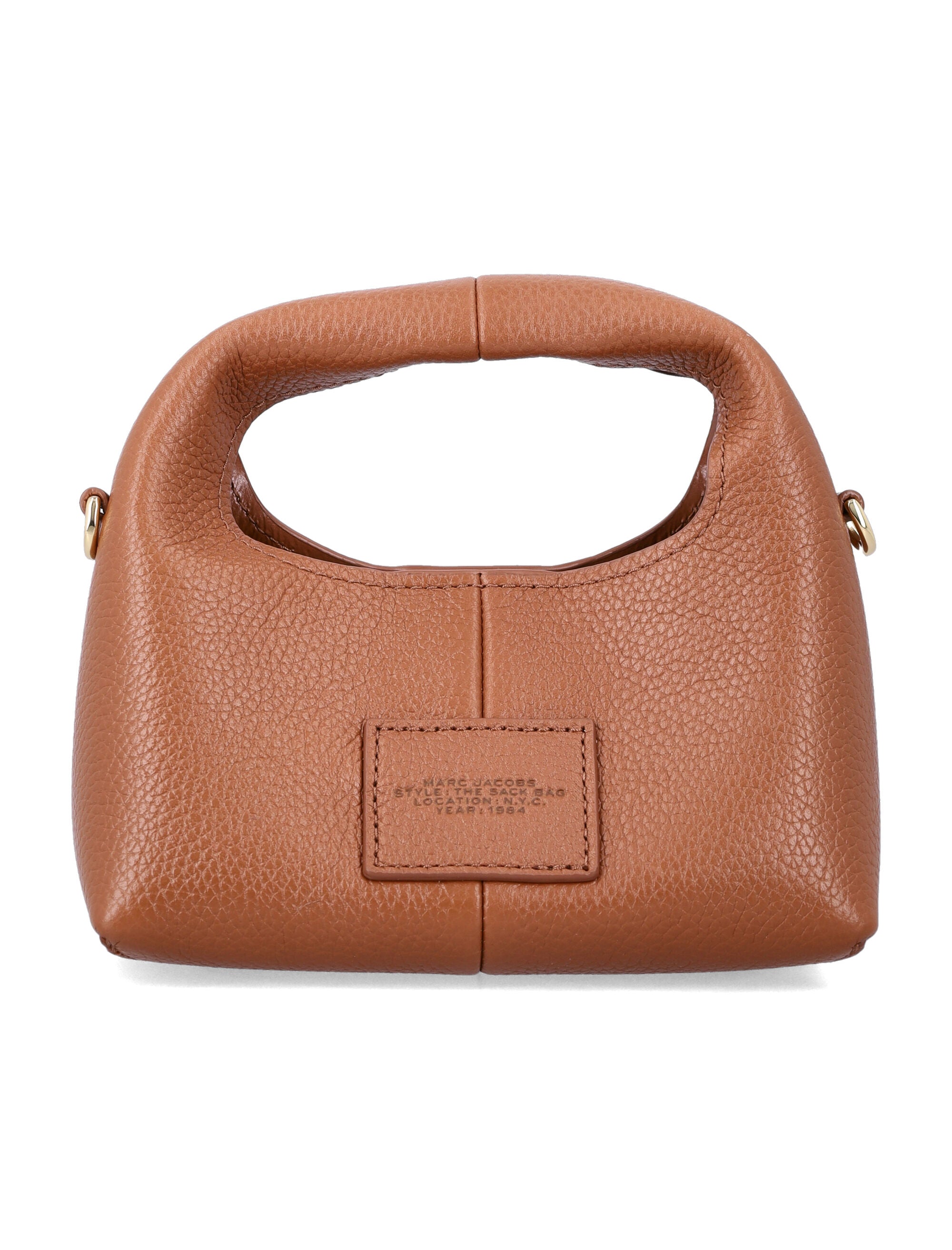 Marc Jacobs The Micro Crossbody Sack Bag in Full-Grain Leather Argan Oil Shoulder