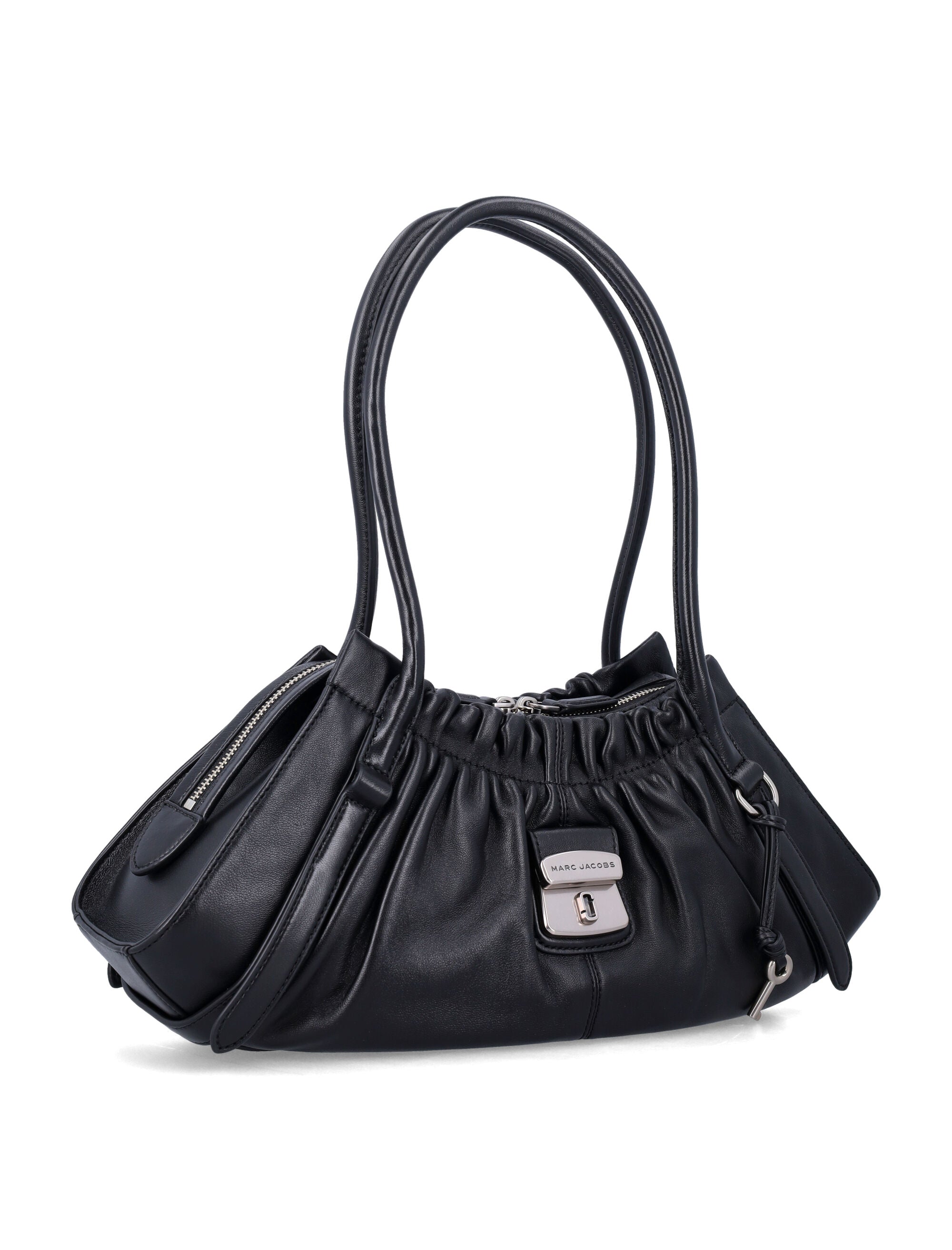 Marc Jacobs The Cristina Satchel Black Lamb Leather Shoulder Bag