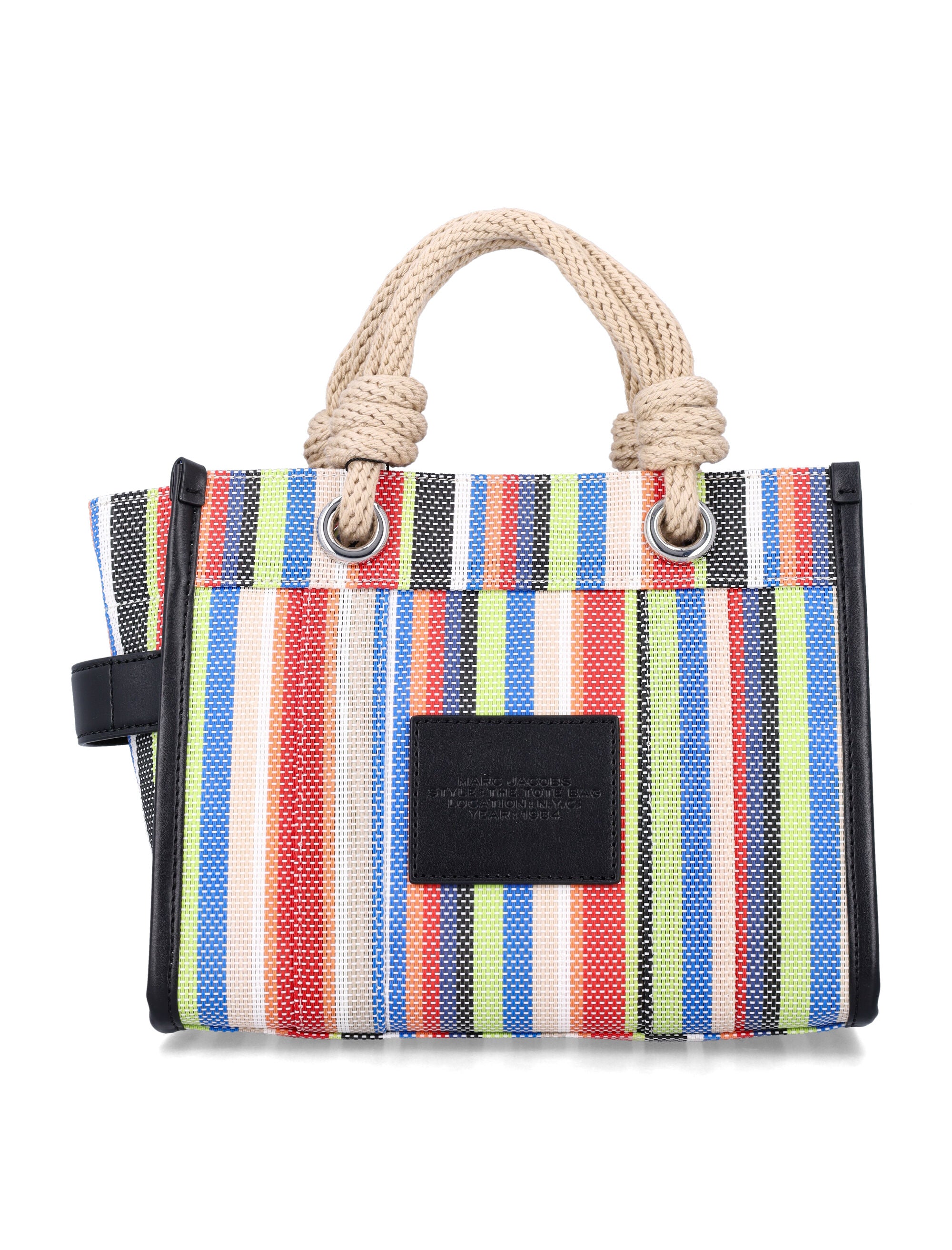 Marc Jacobs The Stripe Mesh small tote bag Red Multi Striped Pvc