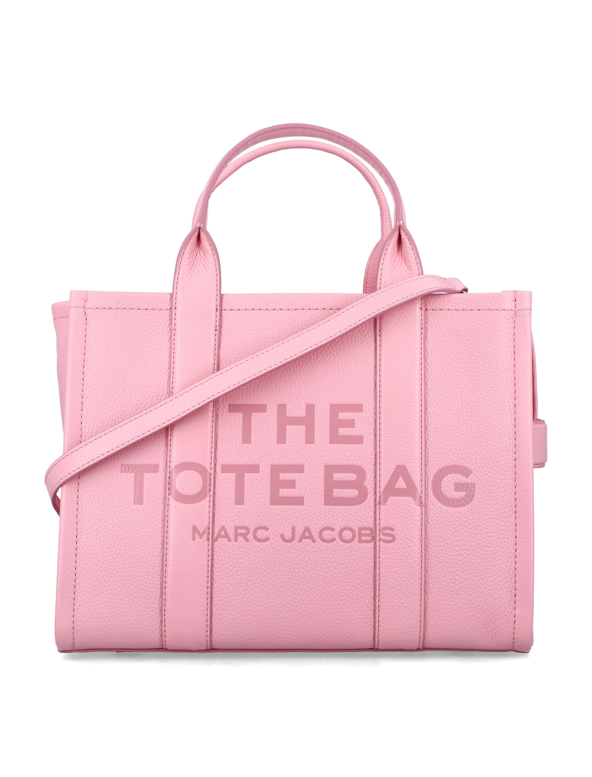 Marc Jacobs The Medium Tote Bag in Leather Ribbon Pink Cow