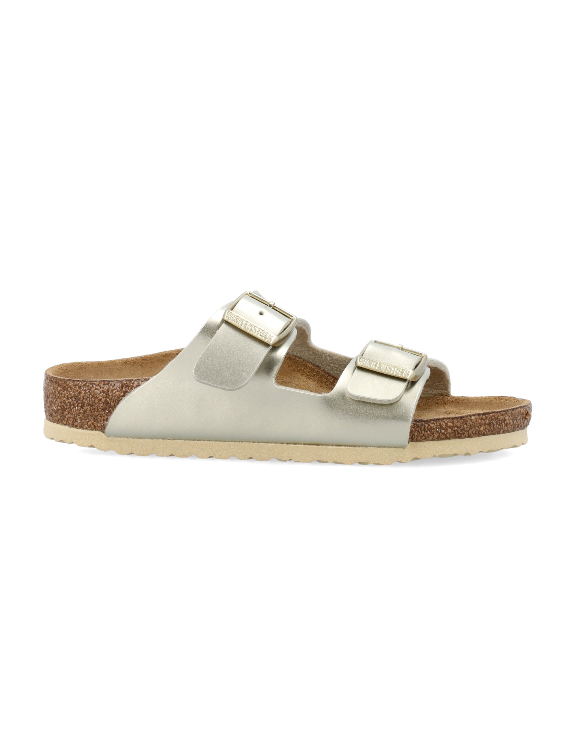 Birkenstock Arizona Kids Birko-Flor® metallic gold sandals Upper