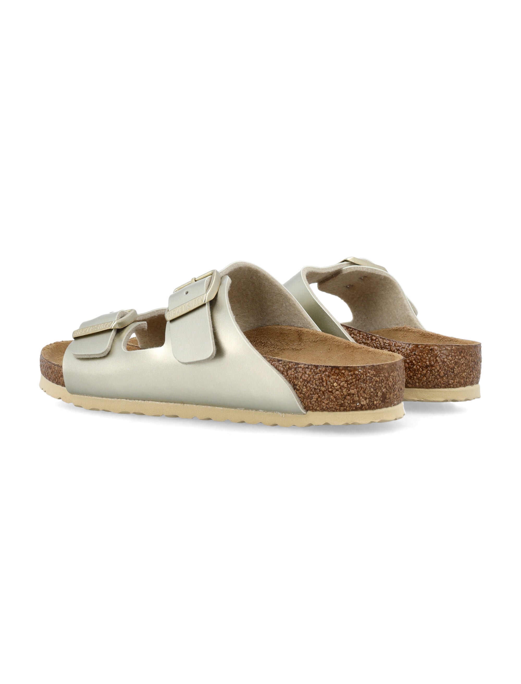 Birkenstock Arizona Kids Birko-Flor® metallic gold sandals Upper