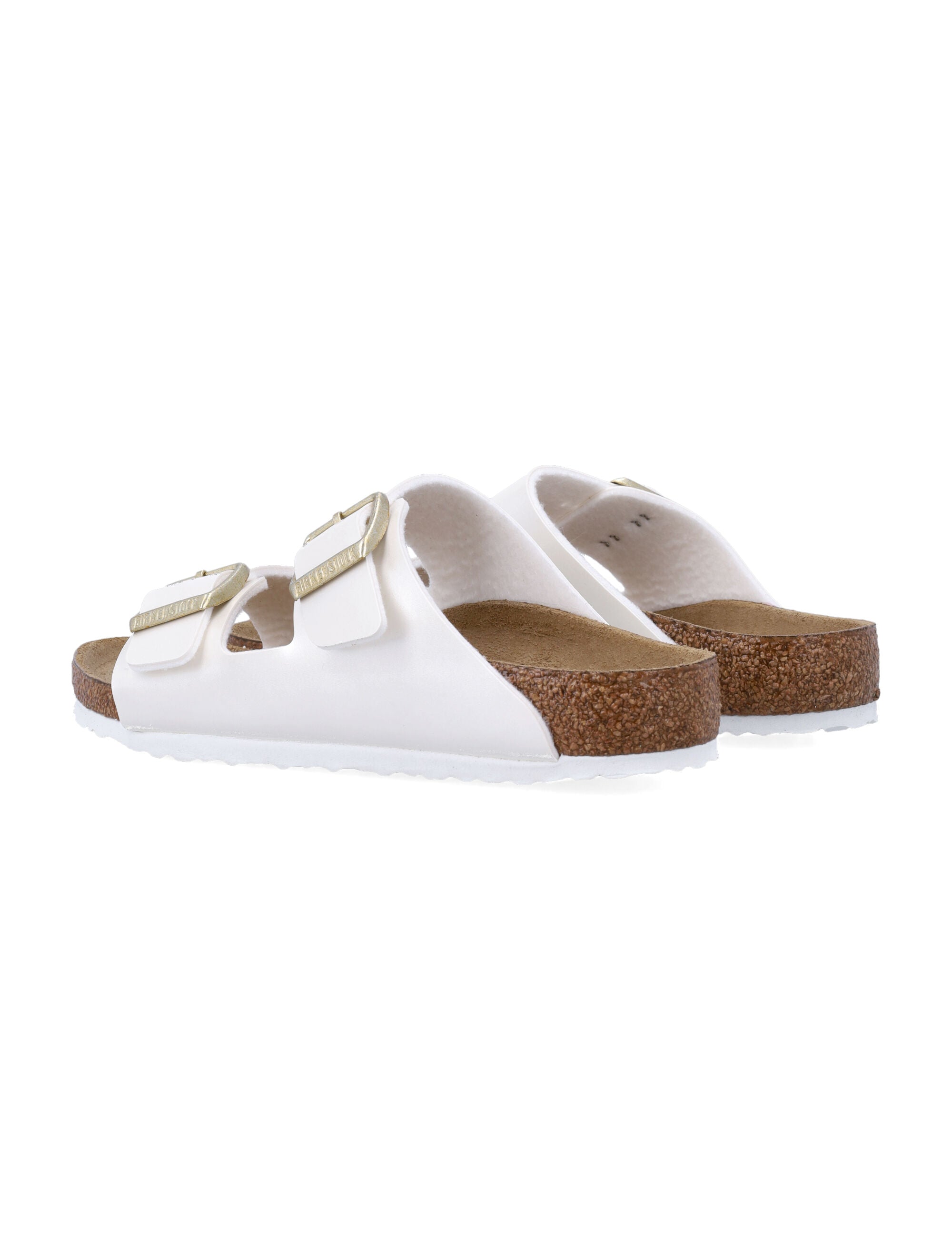 Birkenstock Arizona Kids Birko-Flor® metallic pearl sandals Upper