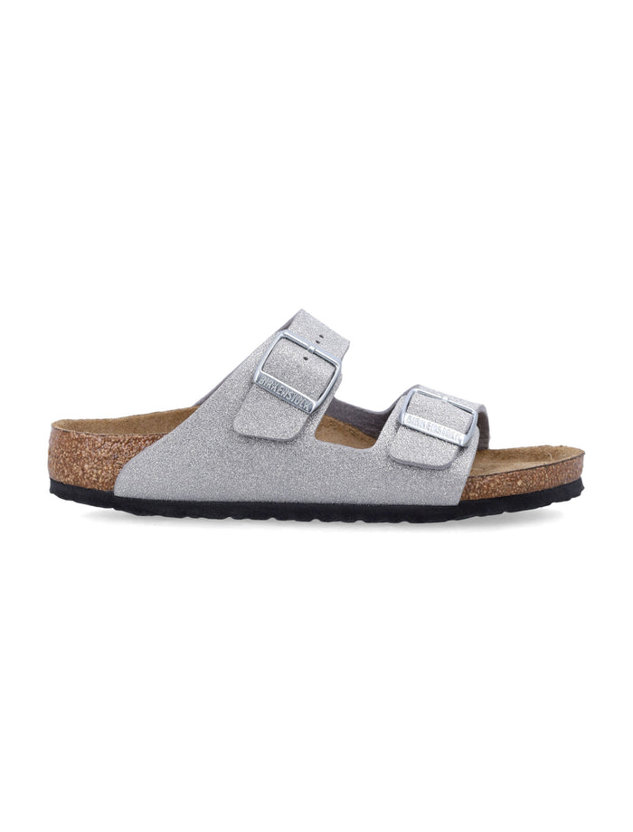 Birkenstock Arizona kids glitter sandals Silver Upper