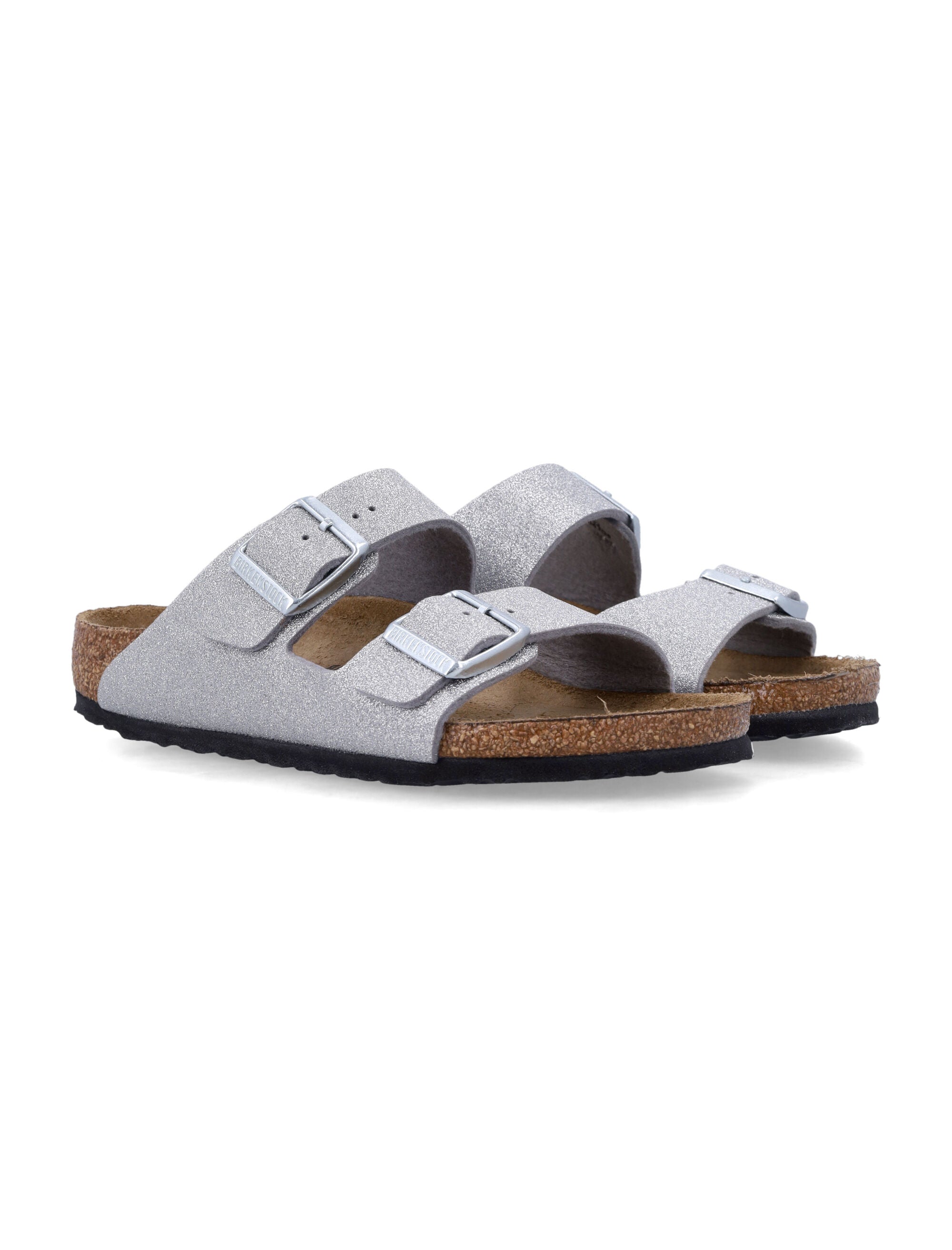 Birkenstock Arizona kids glitter sandals Silver Upper