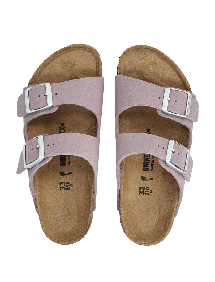Birkenstock Arizona Kids Birko-Flor® Nubuck Sandals Faded Purple Upper
