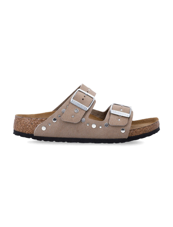 Birkenstock Arizona Rivet Border Kids Sandals - Taupe Upper