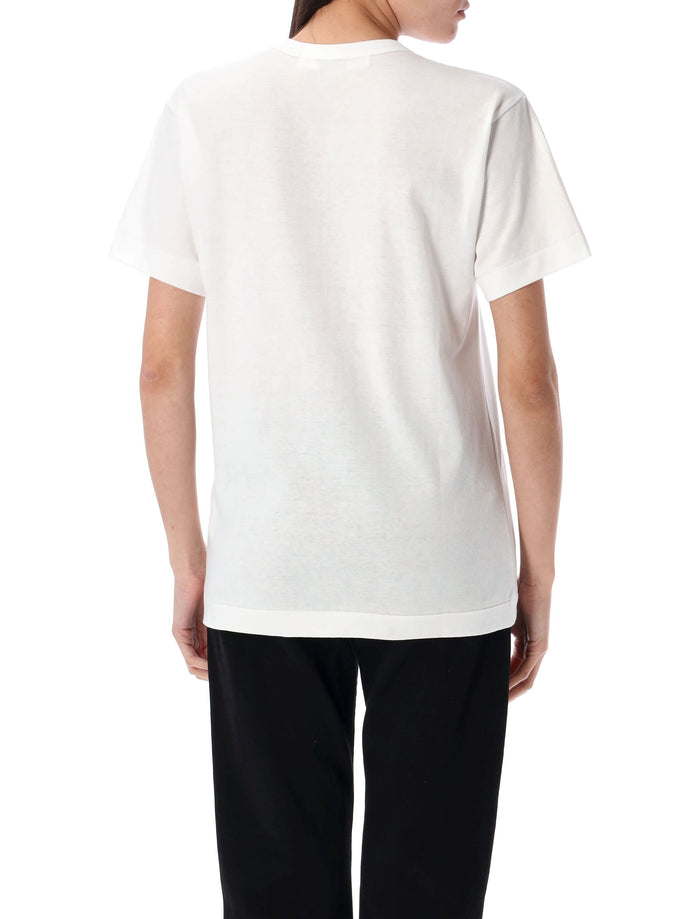Comme Des Garçons Play Big Heart T-Shirt Pink Cotton Tshirt