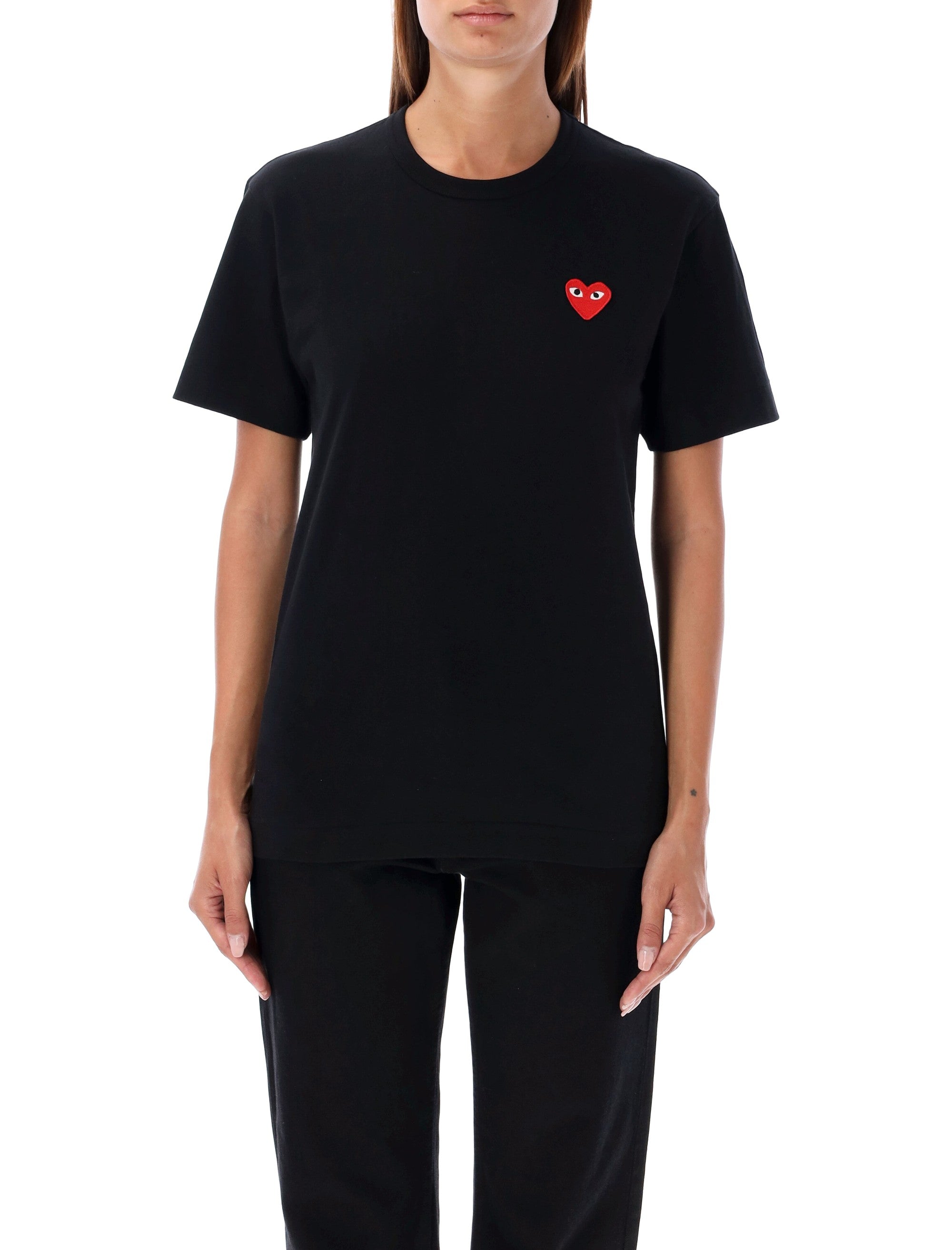 Comme Des Garçons Play Classic Heart T-Shirt Black Cotton Tshirt