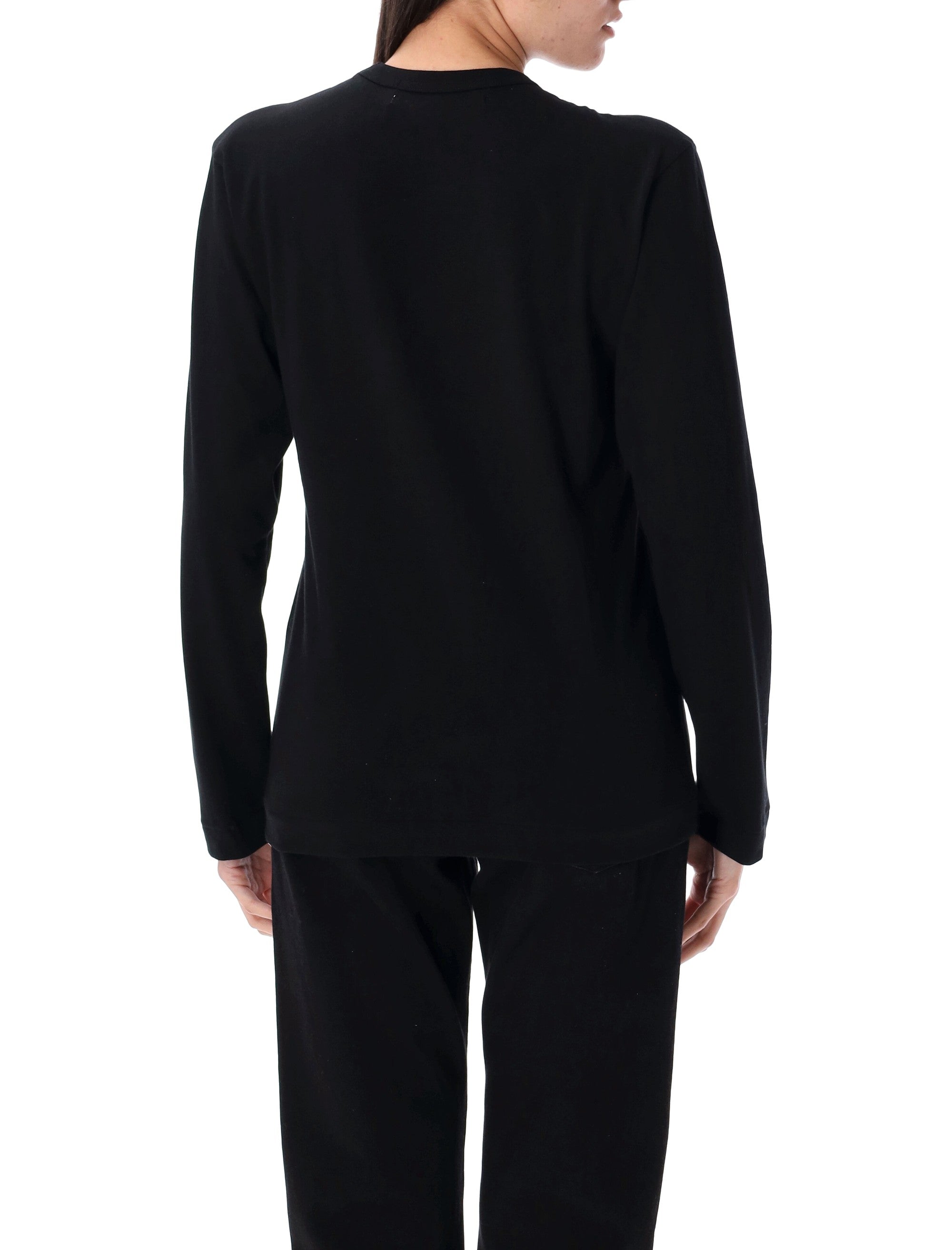 Comme des Garçons Play double heart long-sleeve t-shirt Black Cotton Tshirt