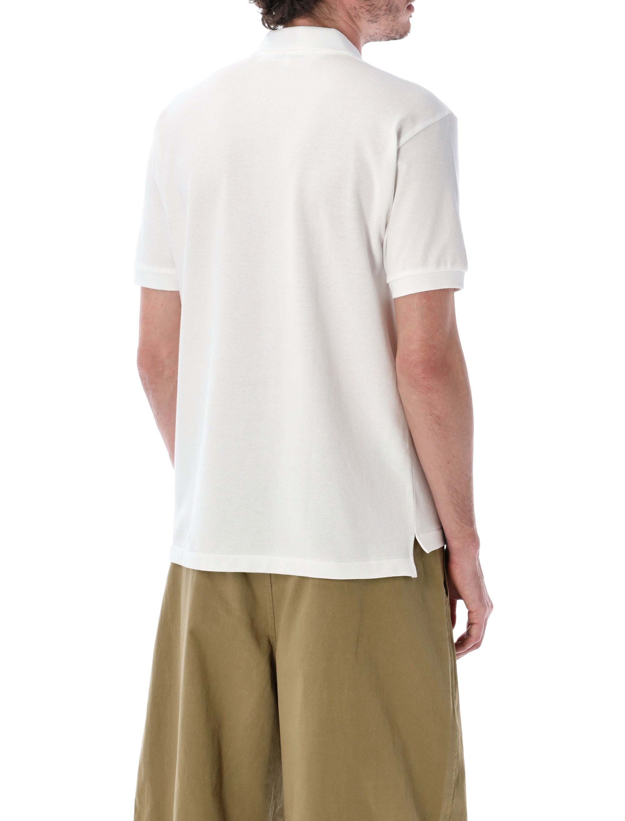 Comme Des Garçons Play Black Heart Polo White Cotton Tshirt
