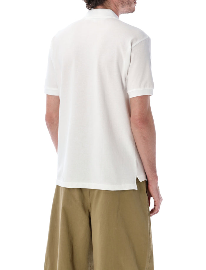 Comme Des Garçons Play Black Heart Polo White Cotton Tshirt