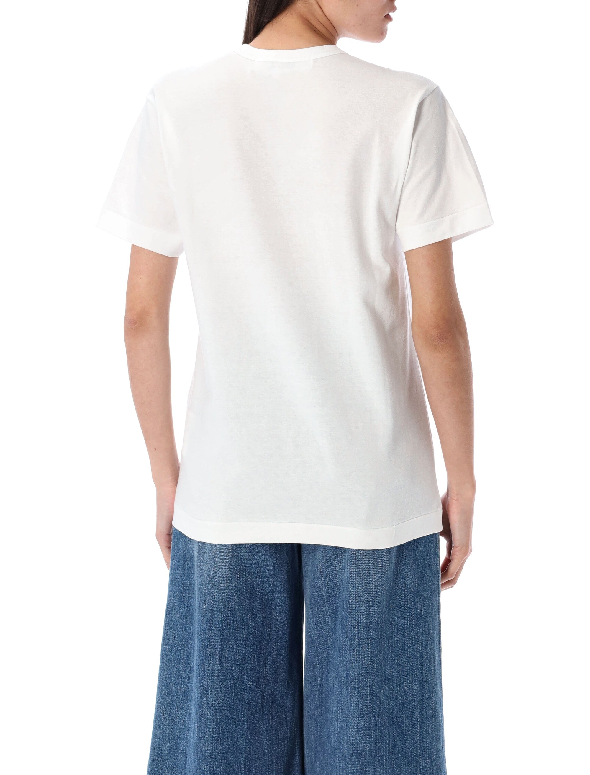 Comme Des Garçons Play Big Heart T-Shirt Blue Cotton Tshirt