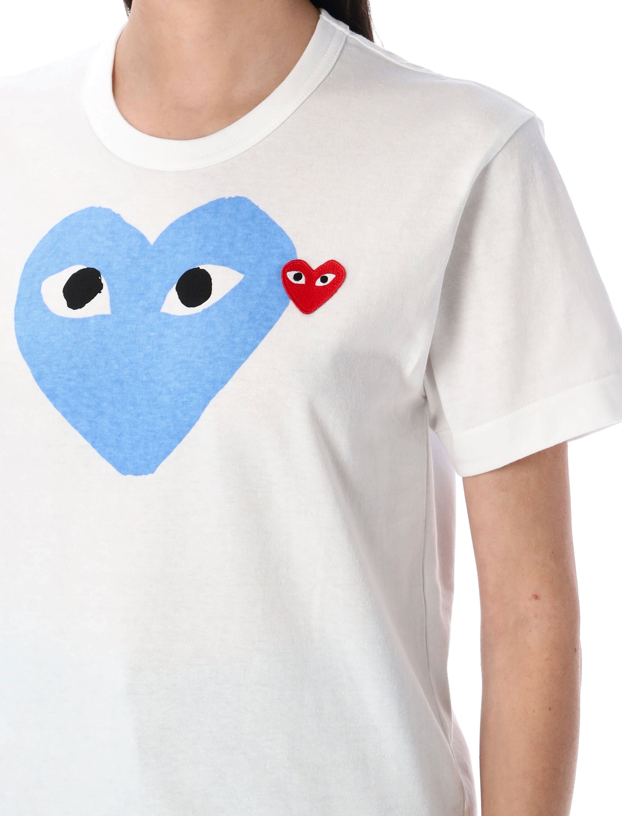 Comme Des Garçons Play Big Heart T-Shirt Blue Cotton Tshirt