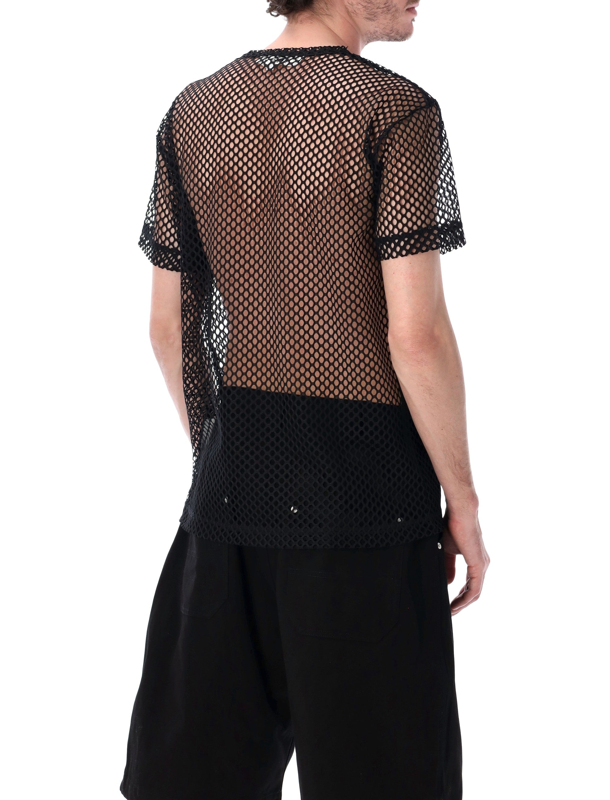 Comme Des Garçons Play Mesh T-Shirt Black Polyester