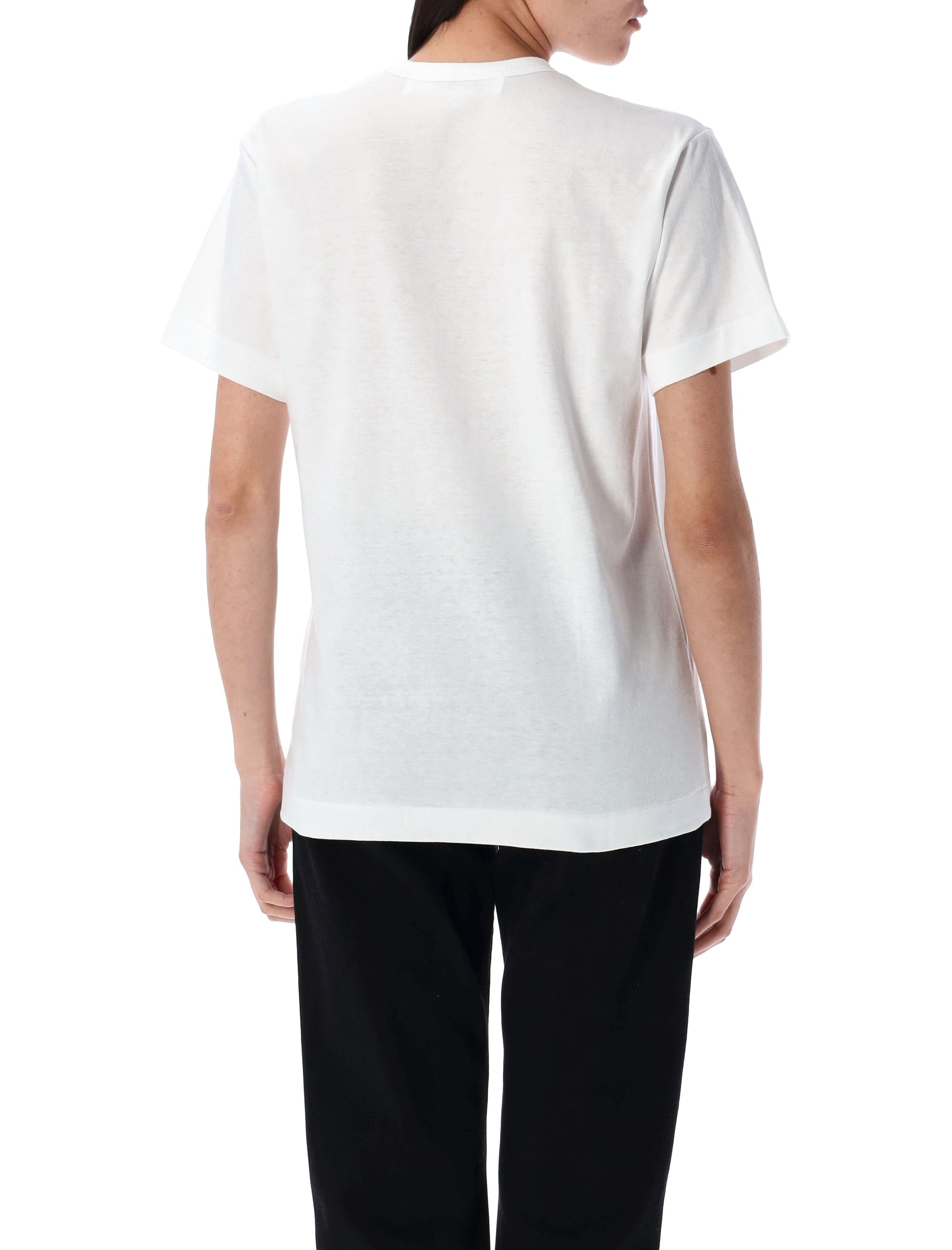 Comme Des Garçons Play Big Heart T-Shirt White Black Cotton Tshirt