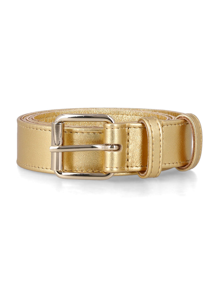 Comme des Garçons Wallet metallic leather belt Gold Cowhide