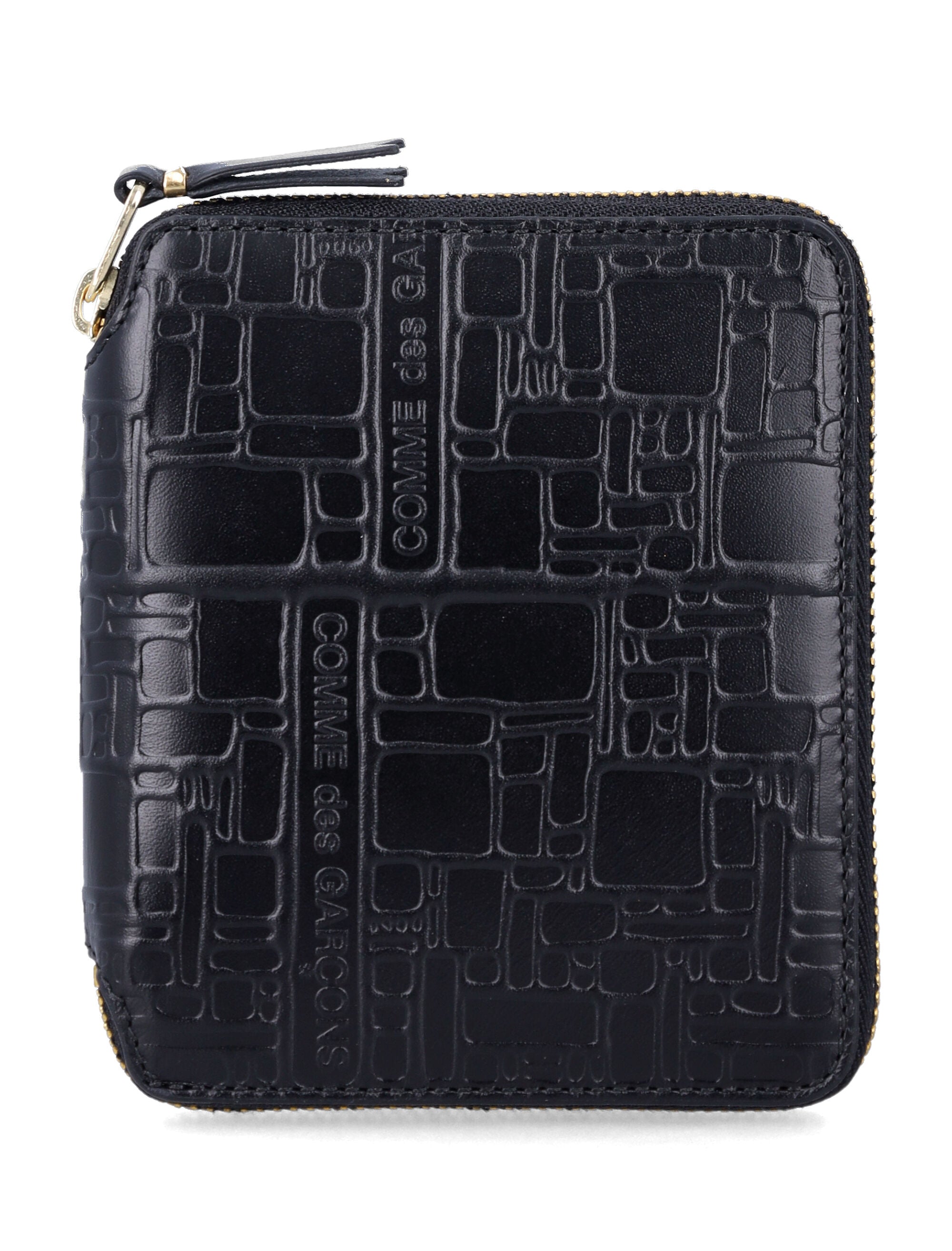 Comme des Garçons Wallet embossed Logotype leather Black Calfskin