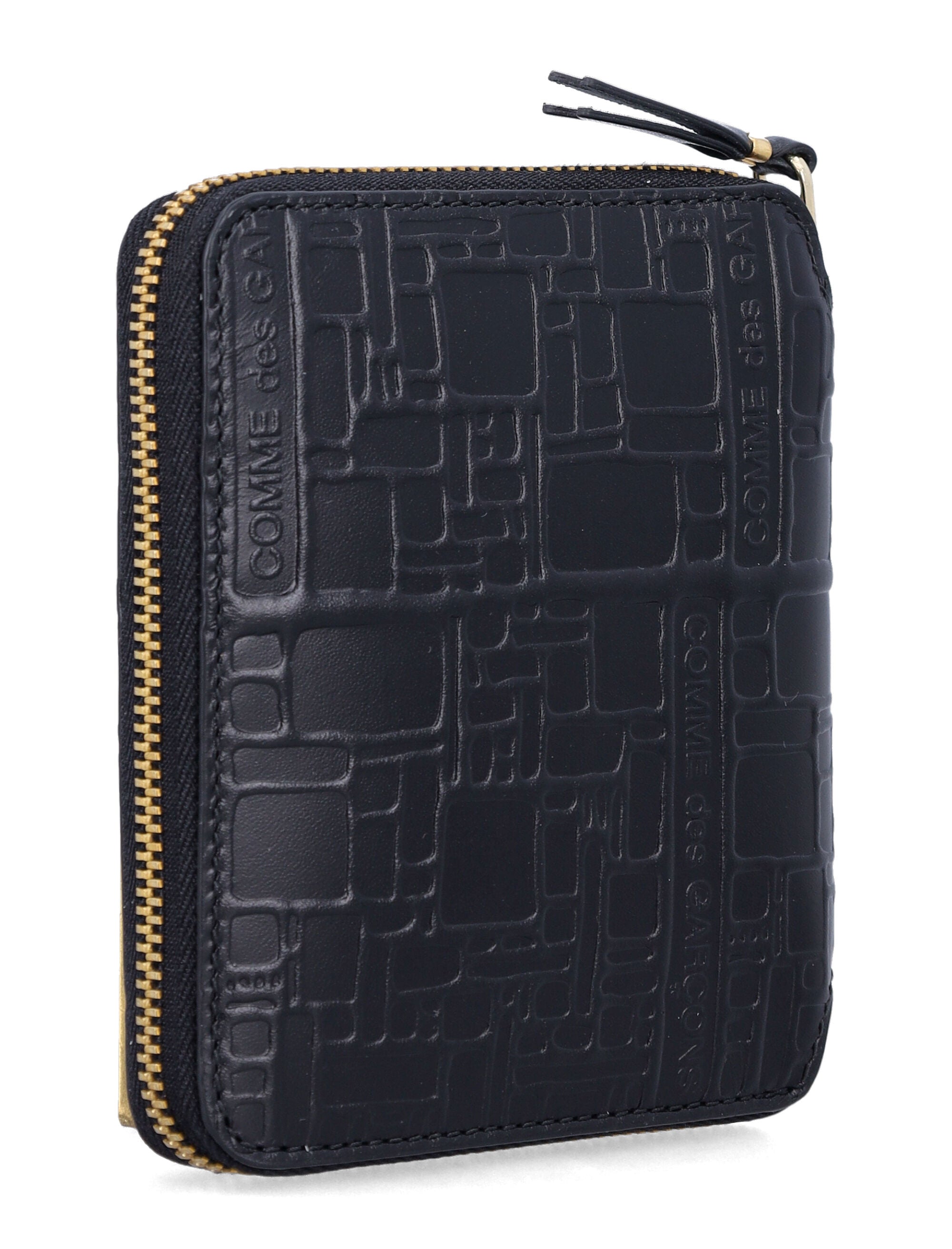 Comme des Garçons Wallet embossed Logotype leather Black Calfskin