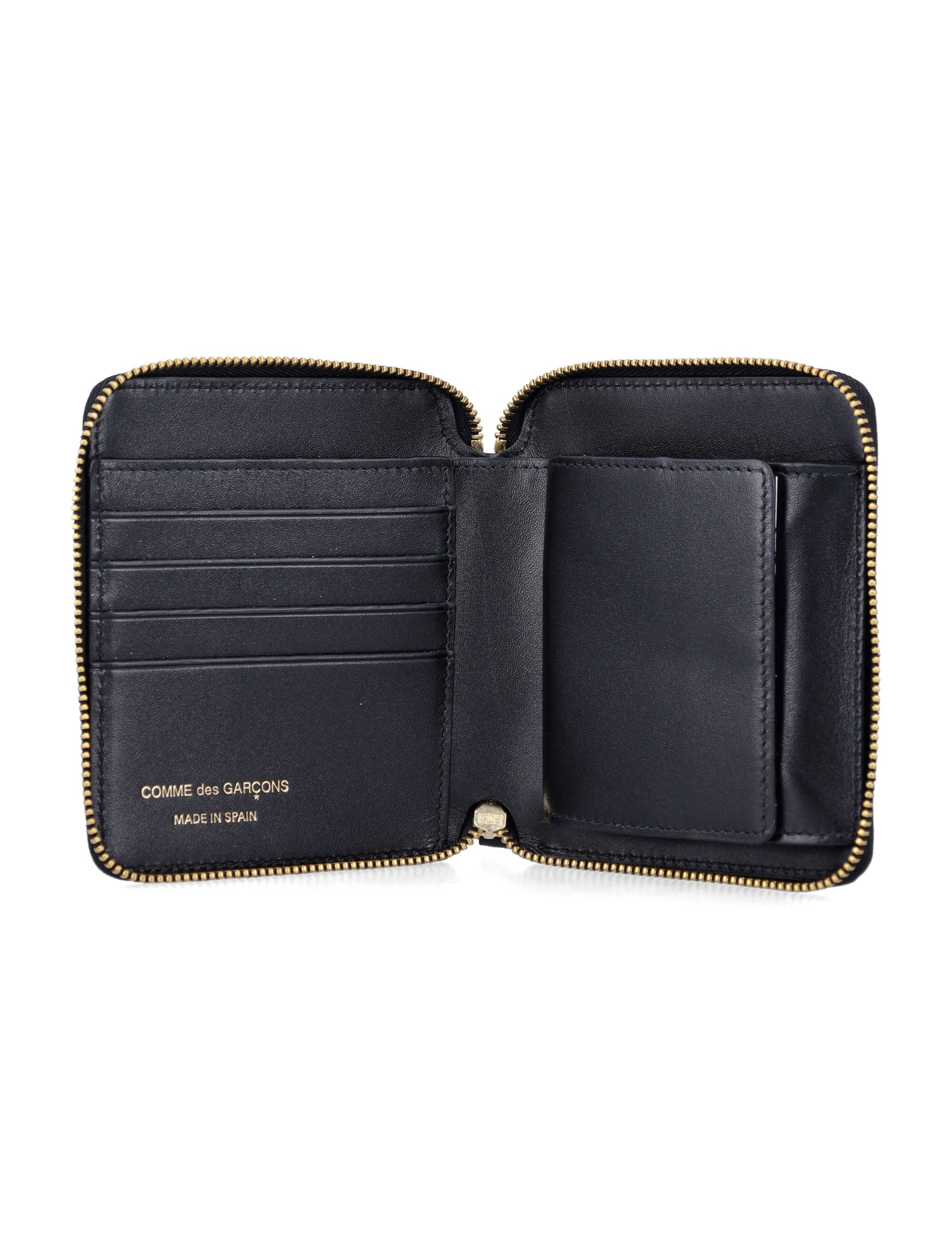Comme des Garçons Wallet embossed Logotype leather Black Calfskin