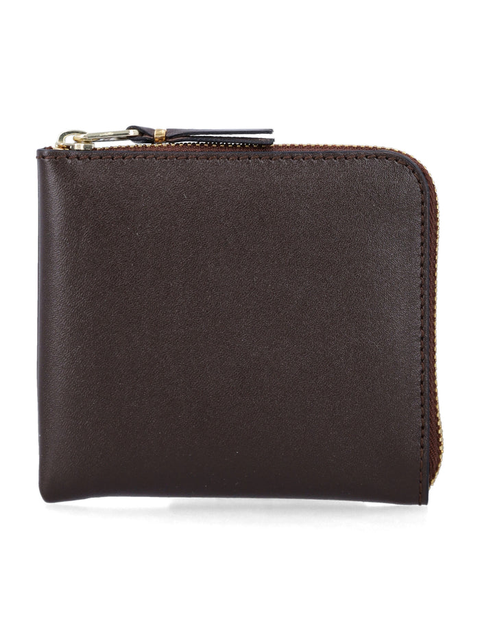 Comme des Garçons Wallet leather zip Brown Calfskin