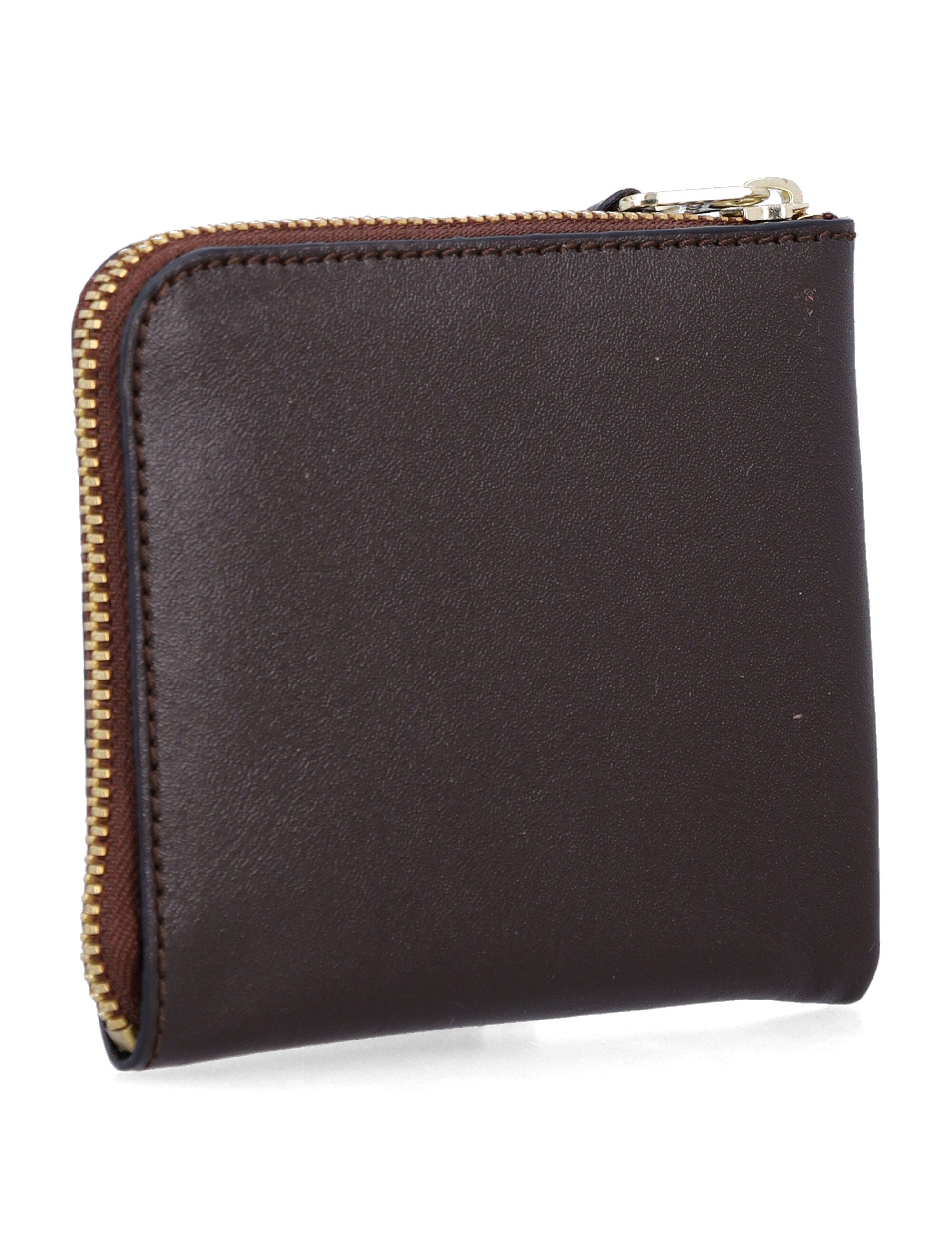 Comme des Garçons Wallet leather zip Brown Calfskin