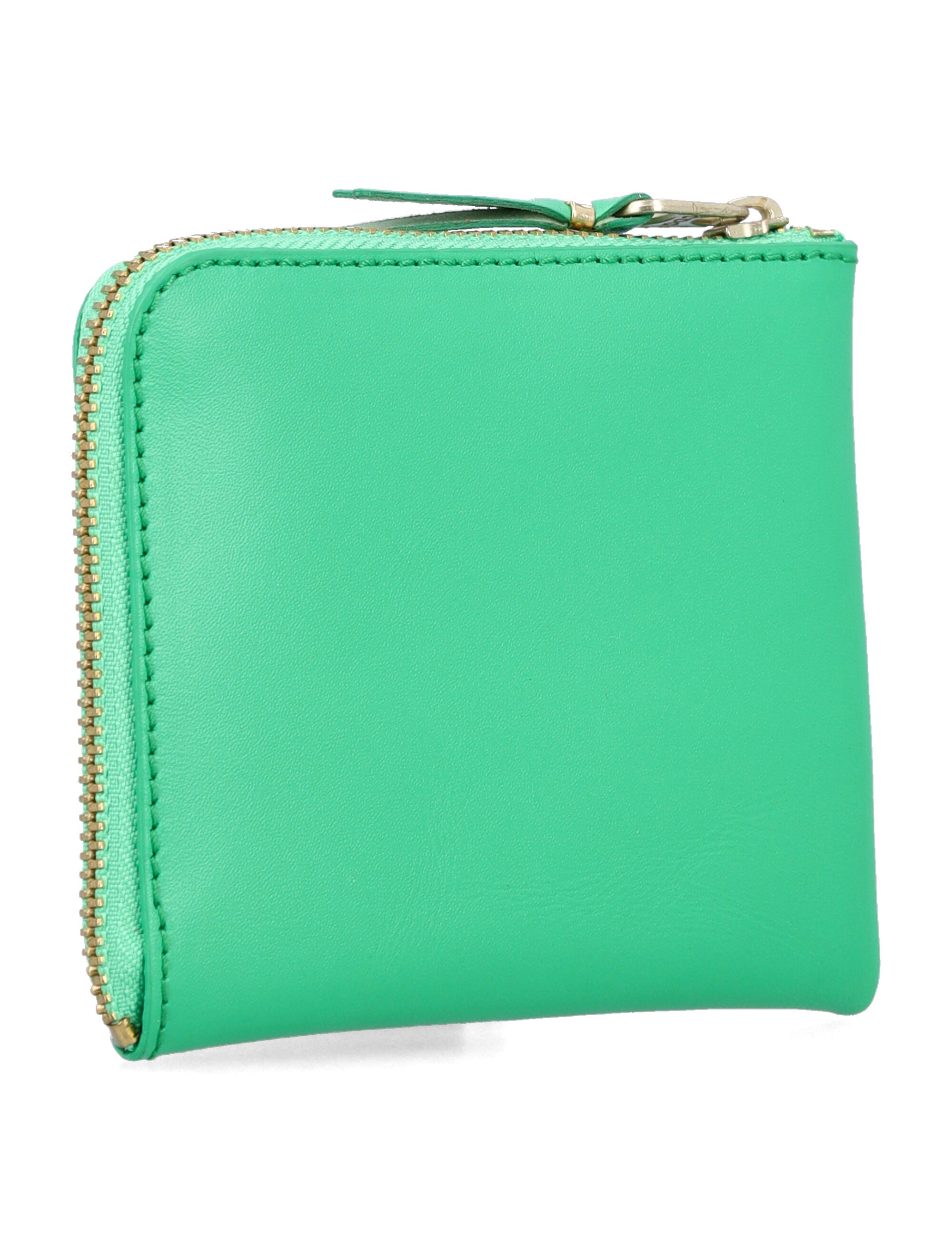 Comme des Garçons Wallet leather zip Green Calfskin
