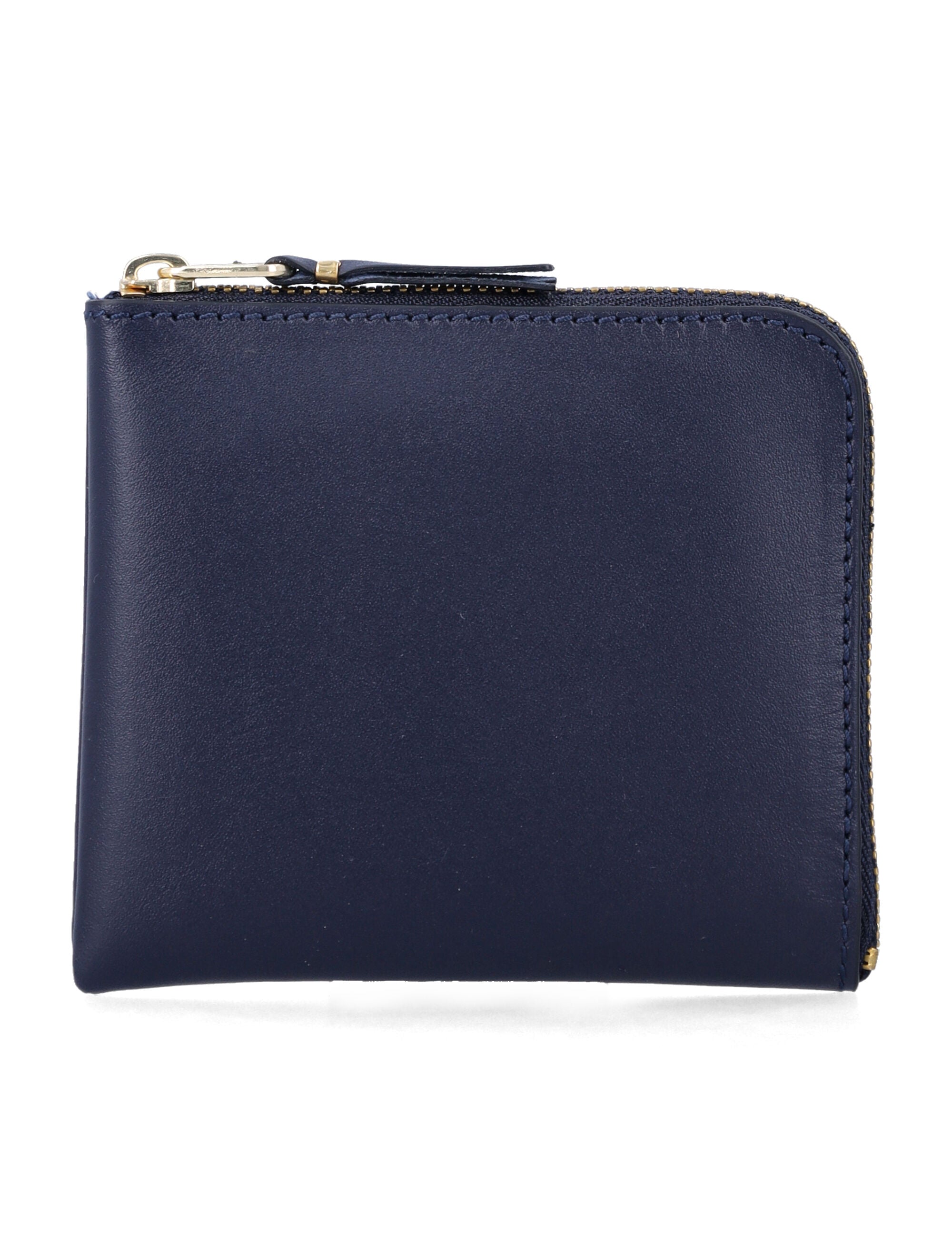 Comme des Garçons Wallet leather zip Navy Calfskin