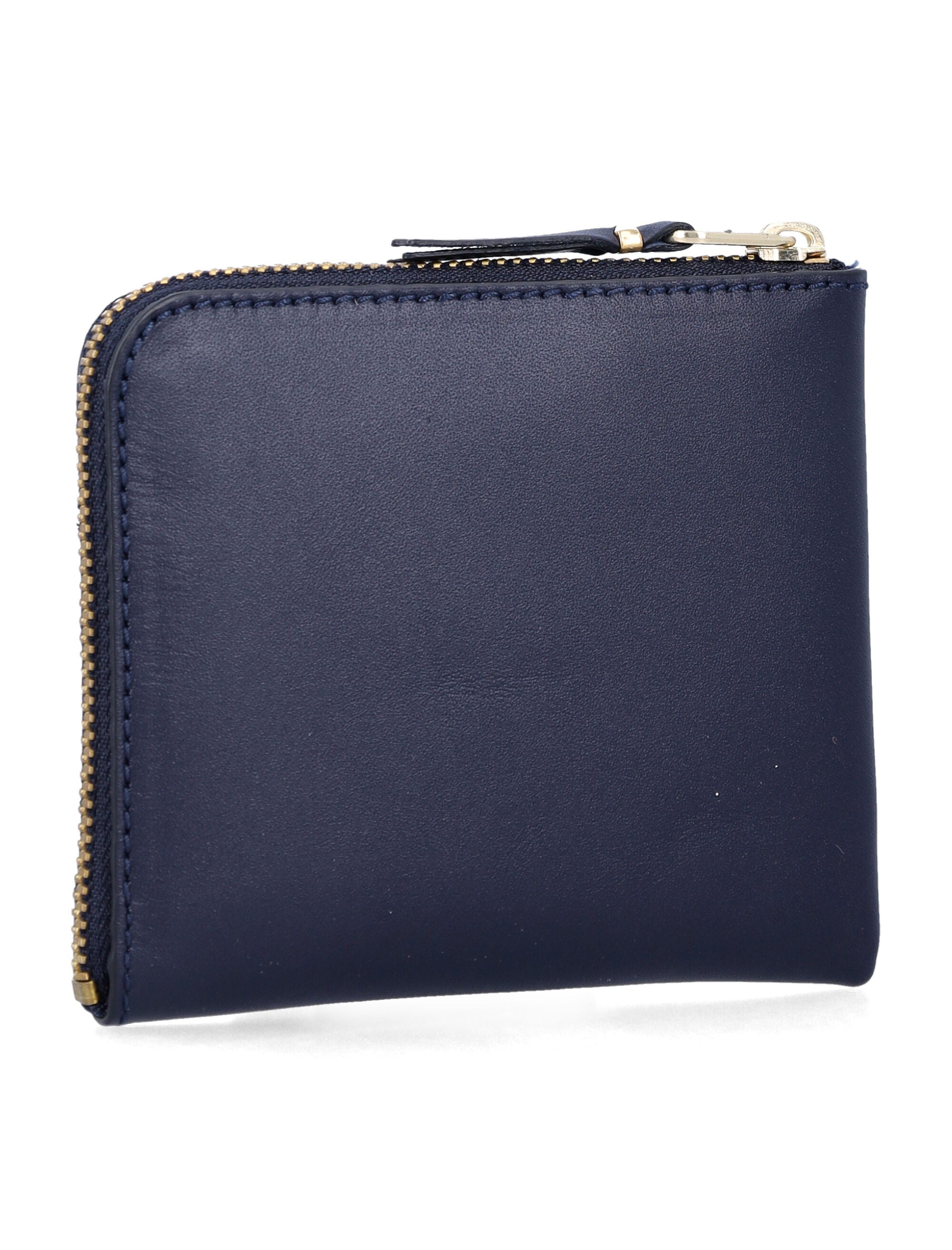 Comme des Garçons Wallet leather zip Navy Calfskin