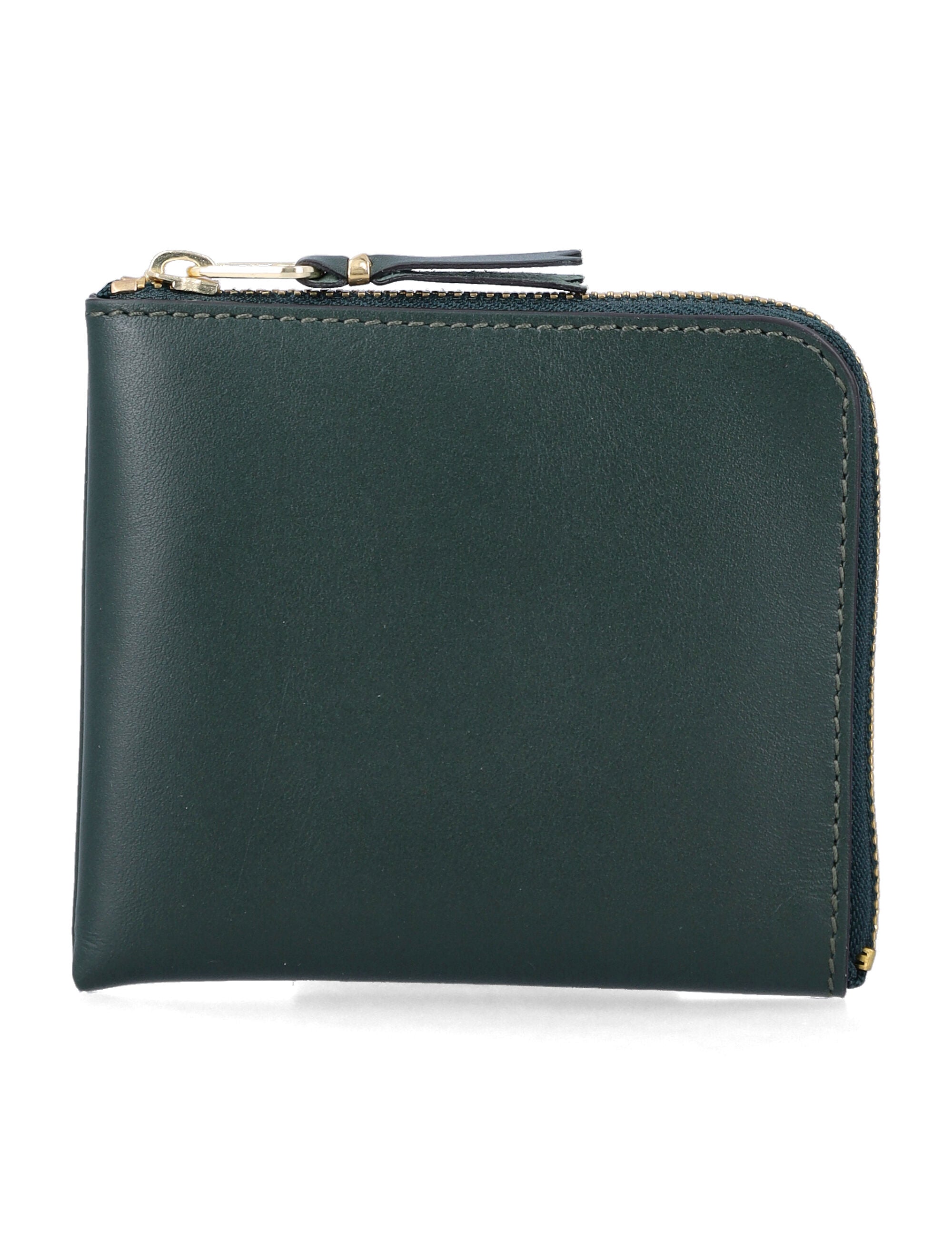 Comme des Garçons Wallet leather zip Bottle Green Calfskin