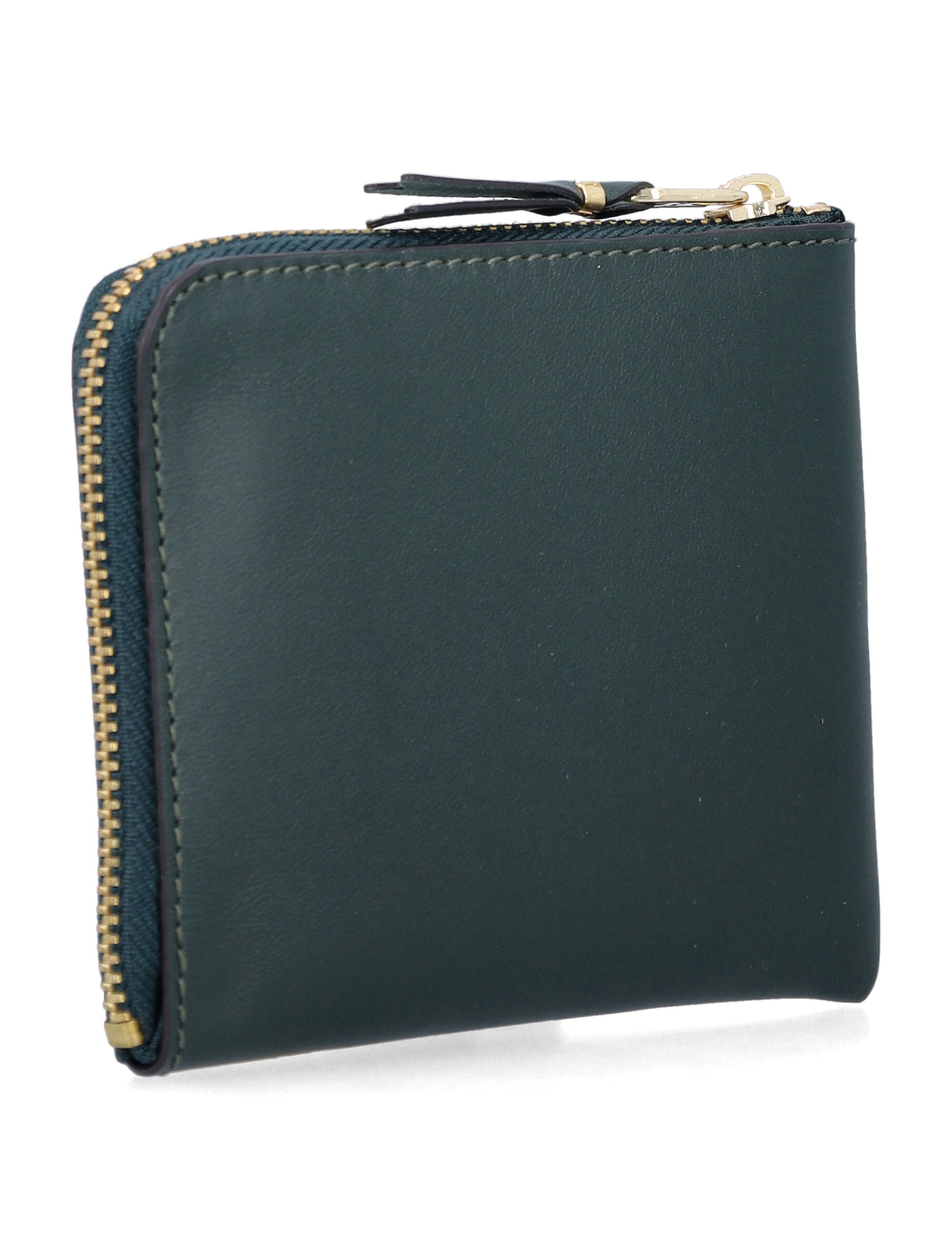 Comme des Garçons Wallet leather zip Bottle Green Calfskin