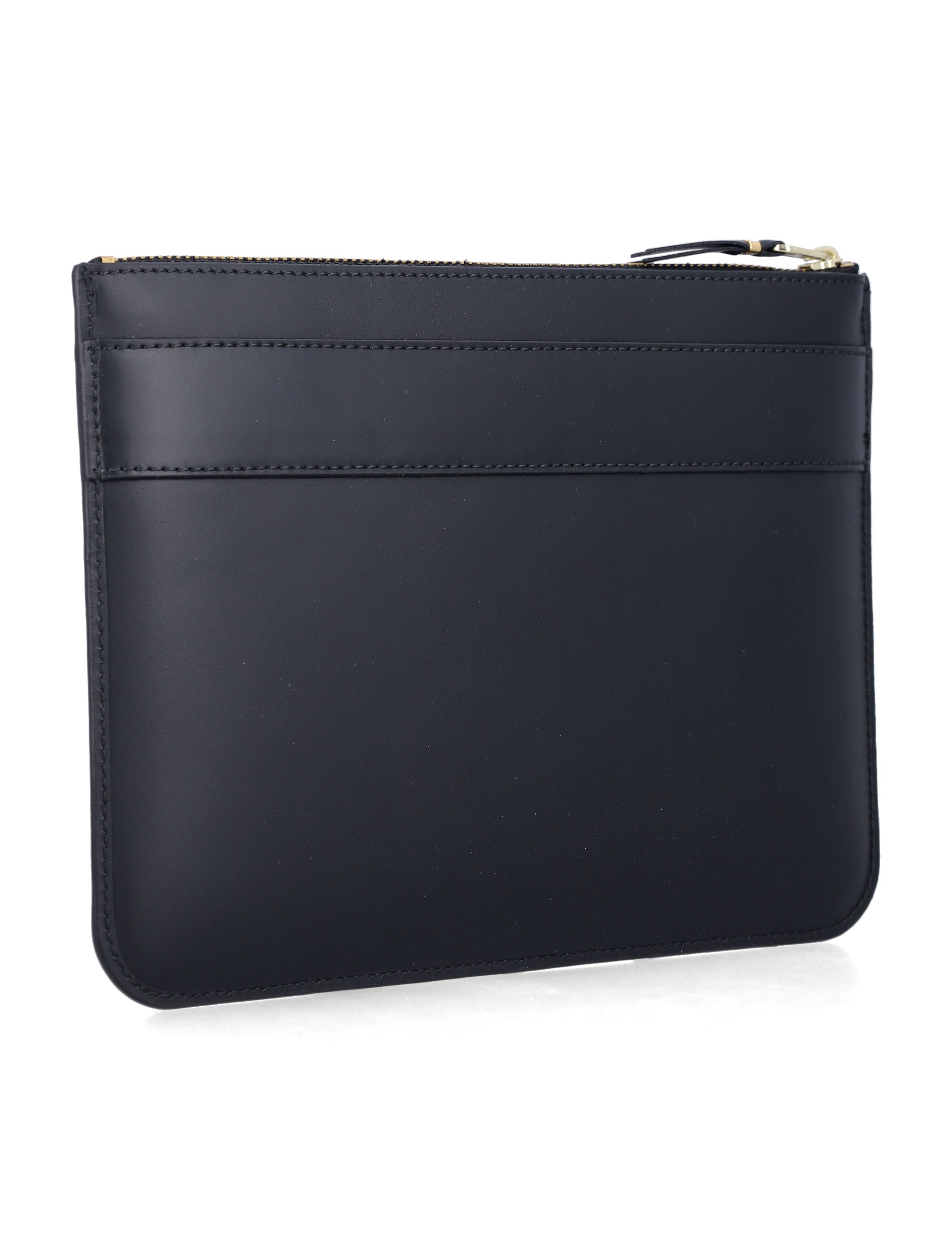 Comme des Garçons Wallet large big bow leather pouch Black Cowhide