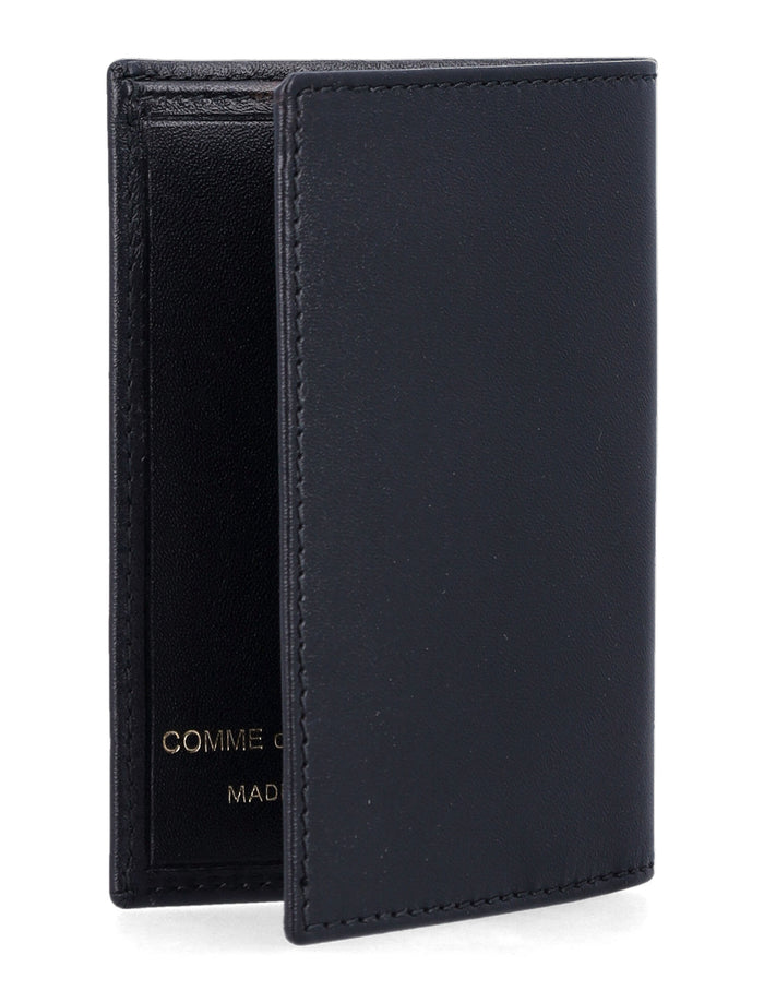 Comme des Garçons Wallet leather bifold Black Calfskin Cardholder