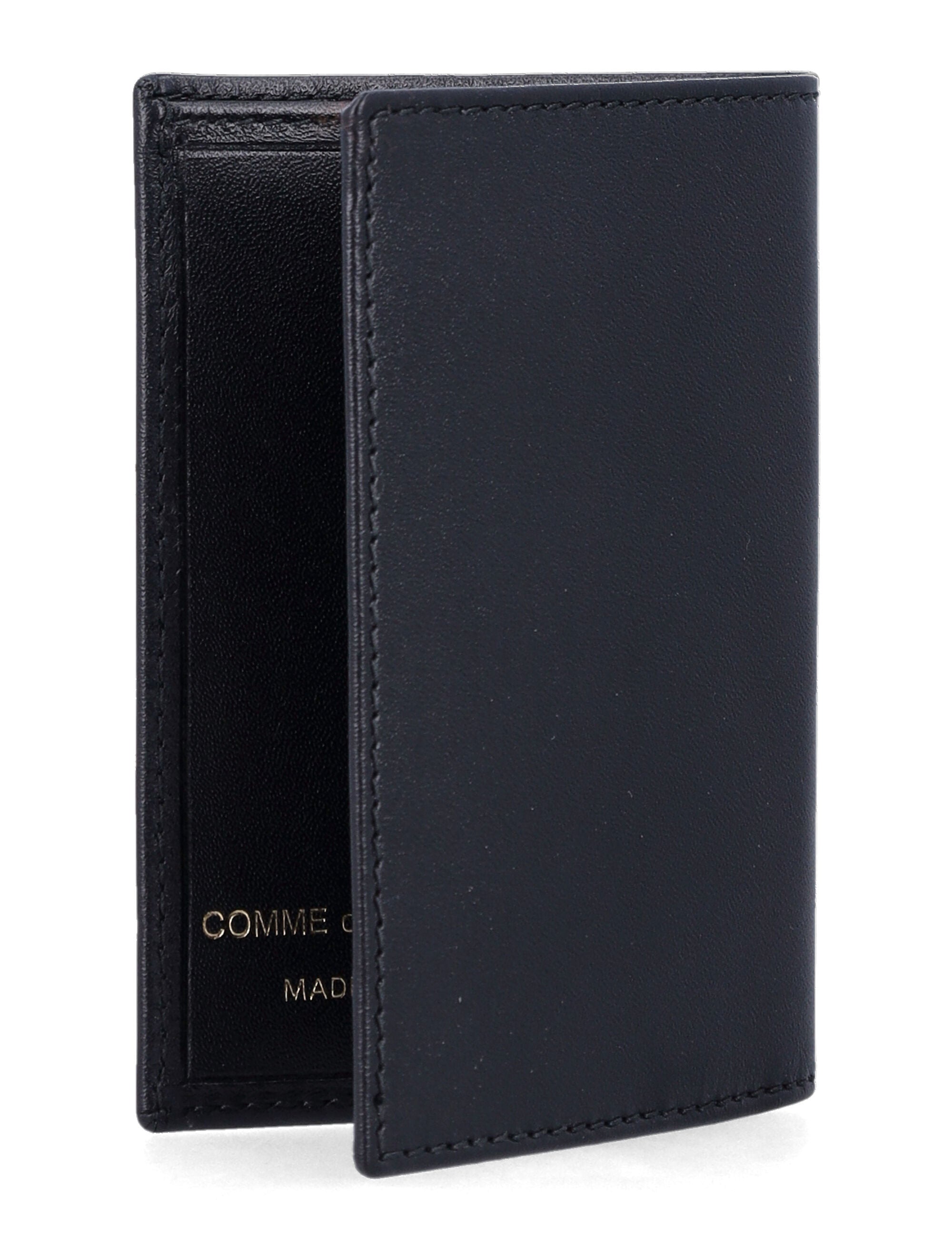 Comme des Garçons Wallet leather bifold Black Calfskin Cardholder