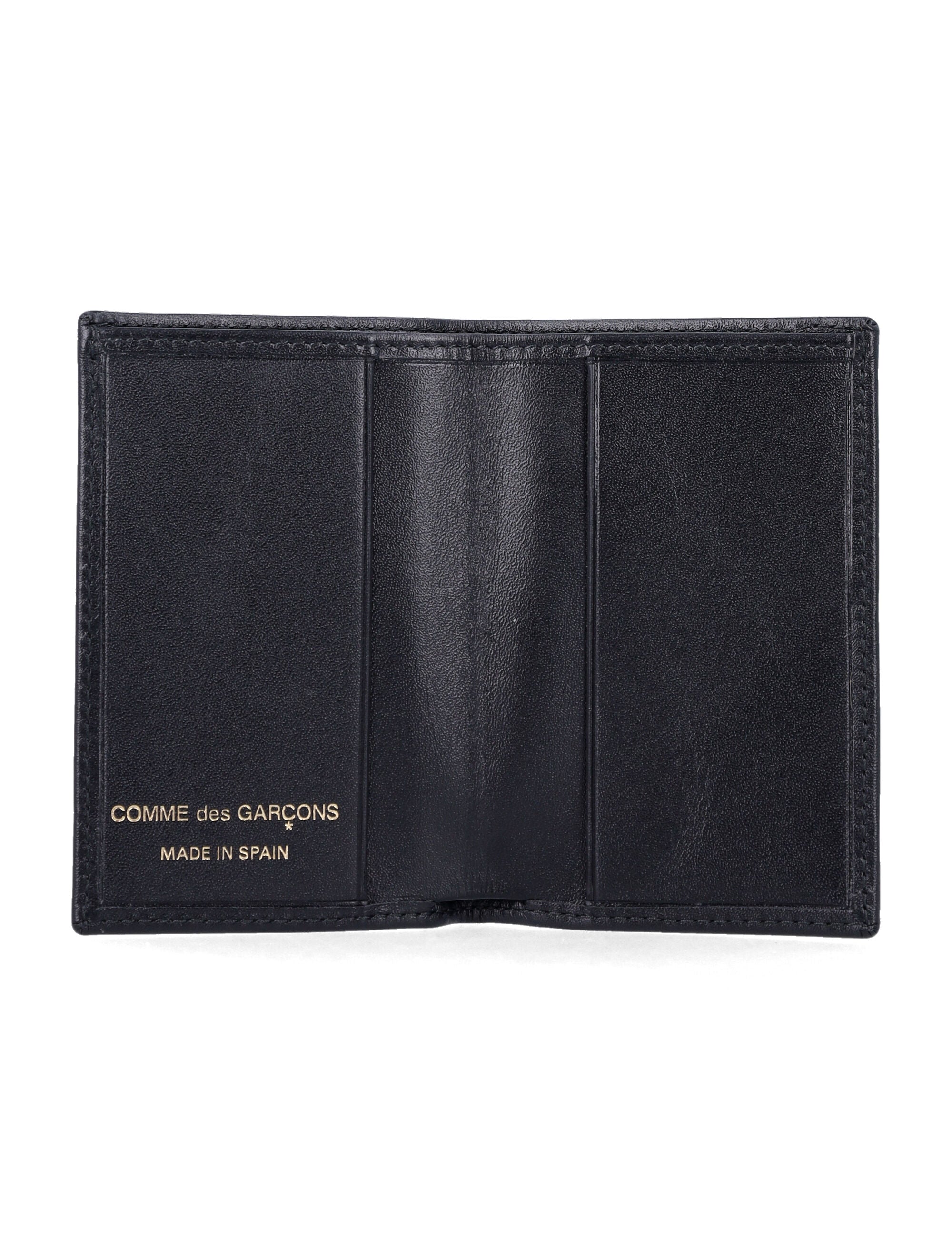 Comme des Garçons Wallet leather bifold Black Calfskin Cardholder