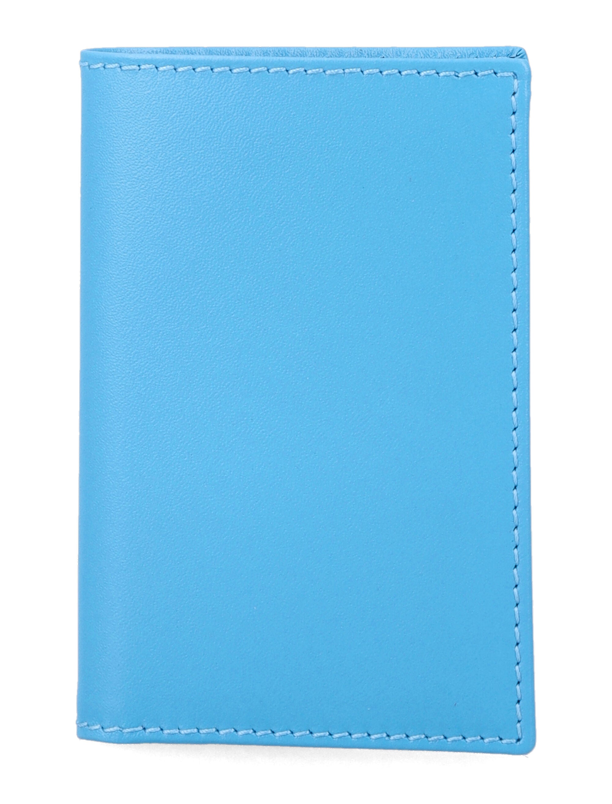 Comme des Garçons Wallet leather bifold Blue Calfskin Cardholder