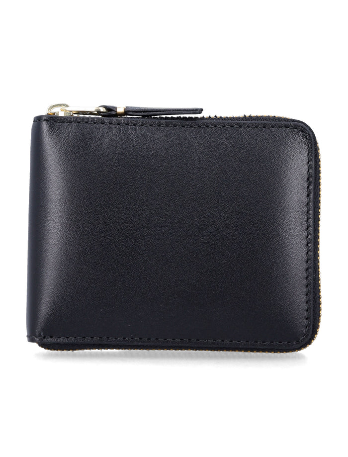 Comme des Garçons Wallet small leather zip-around Black Calfskin