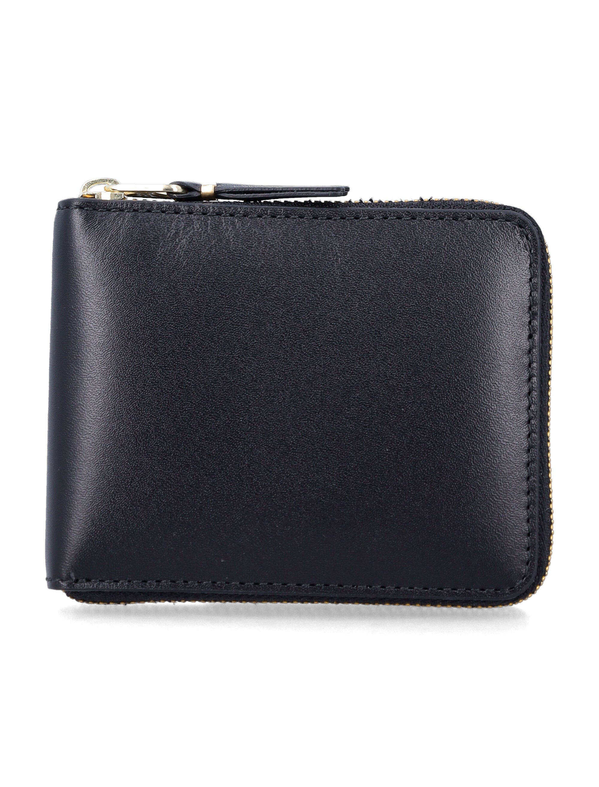 Comme des Garçons Wallet small leather zip-around Black Calfskin