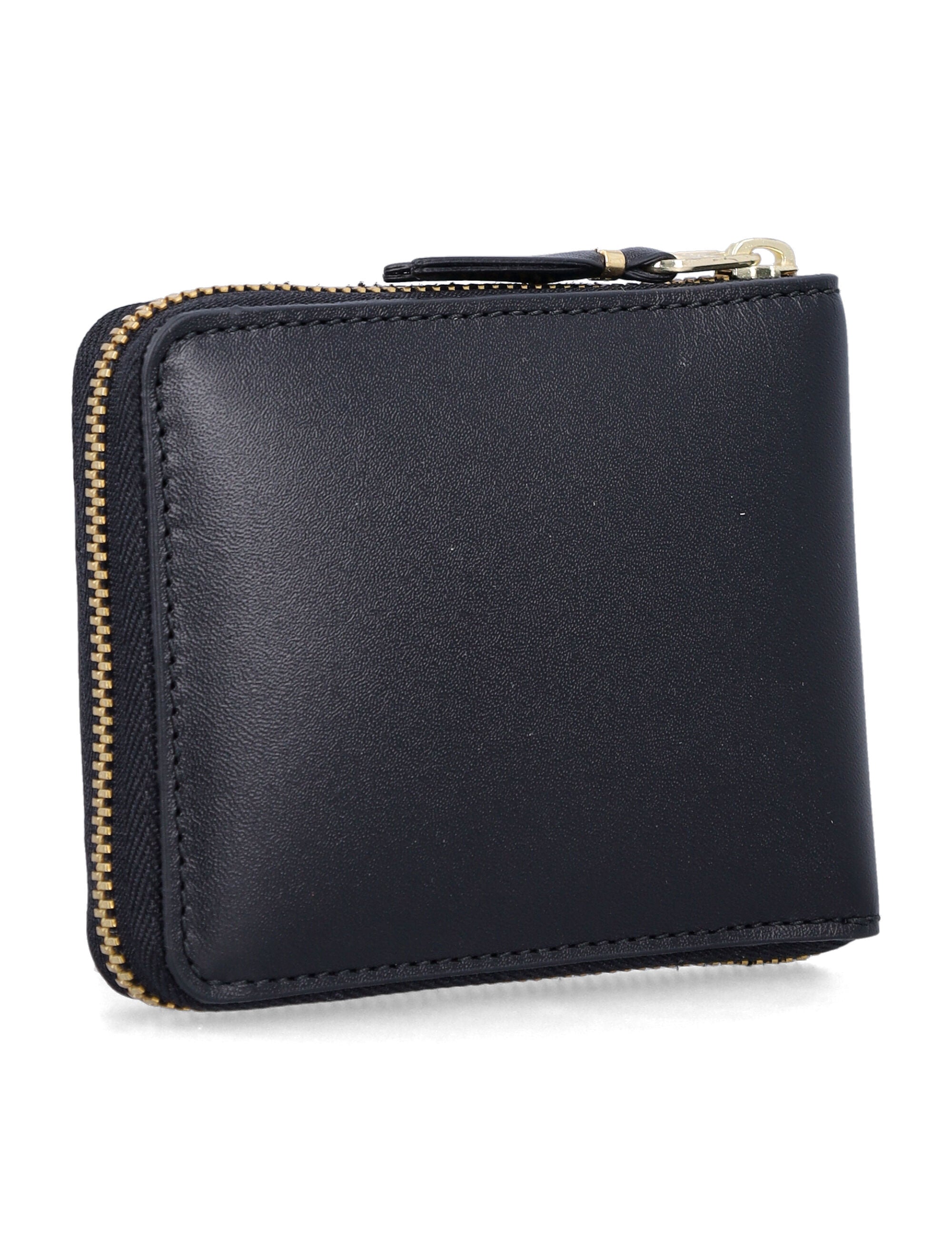Comme des Garçons Wallet small leather zip-around Black Calfskin