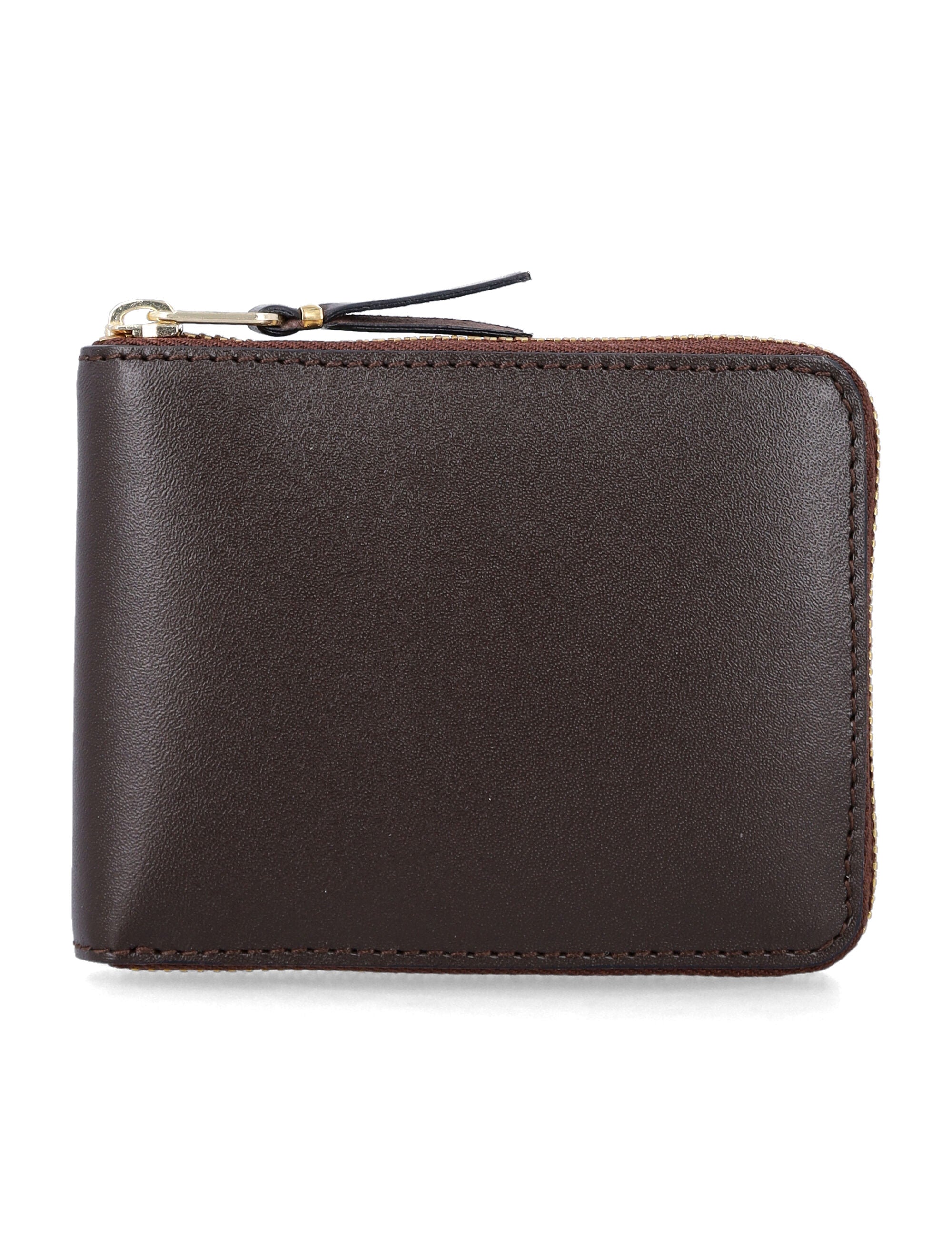Comme des Garçons Wallet small leather zip-around Brown Calfskin