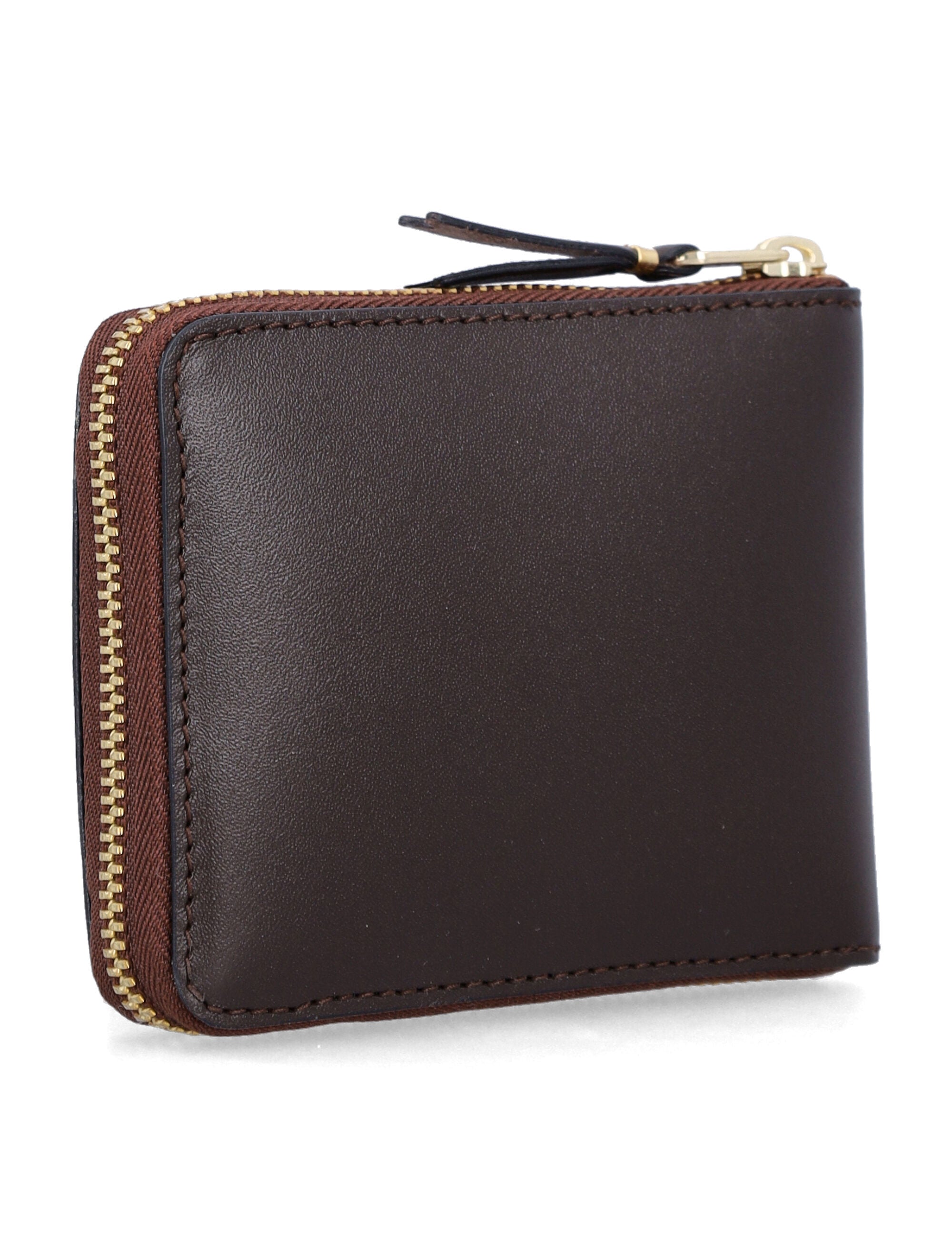 Comme des Garçons Wallet small leather zip-around Brown Calfskin