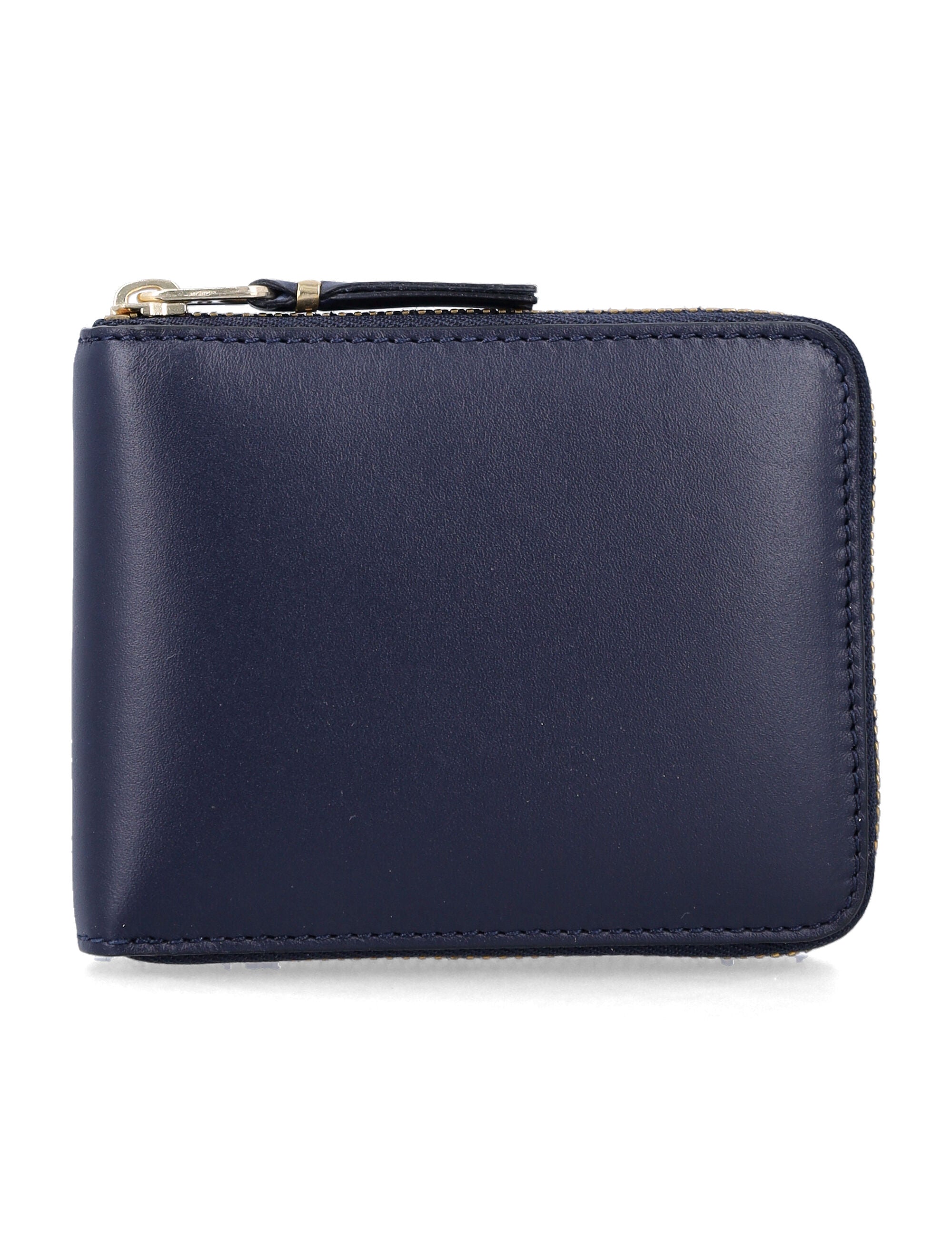 Comme des Garçons Wallet small leather zip-around Navy Calfskin