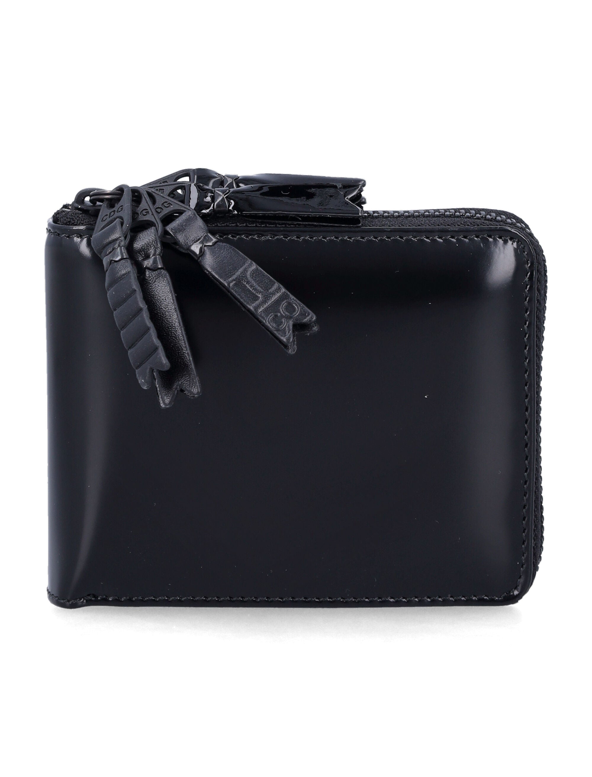 Comme des Garçons Wallet leather Zipper Medley Black Cowhide