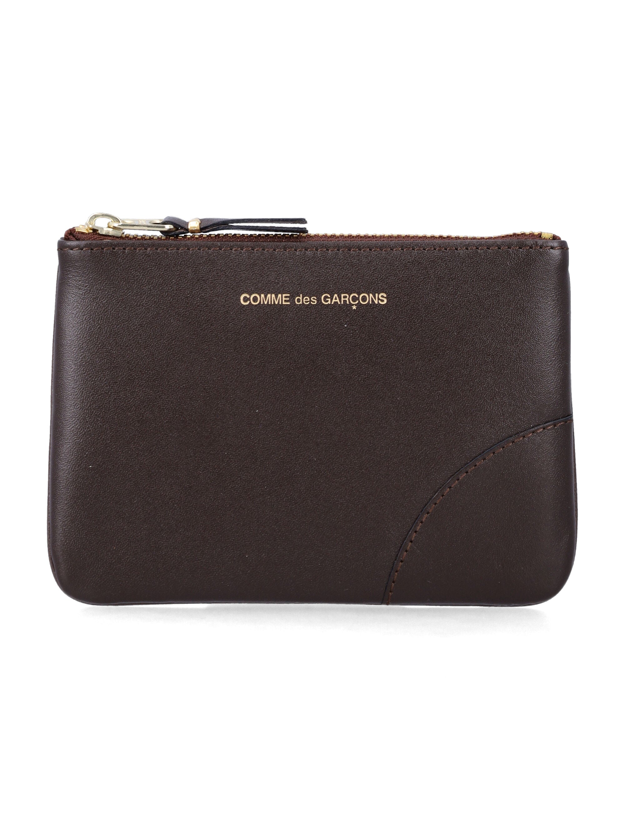 Comme des Garçons Wallet small Arecalf leather pouch Brown Calfskin