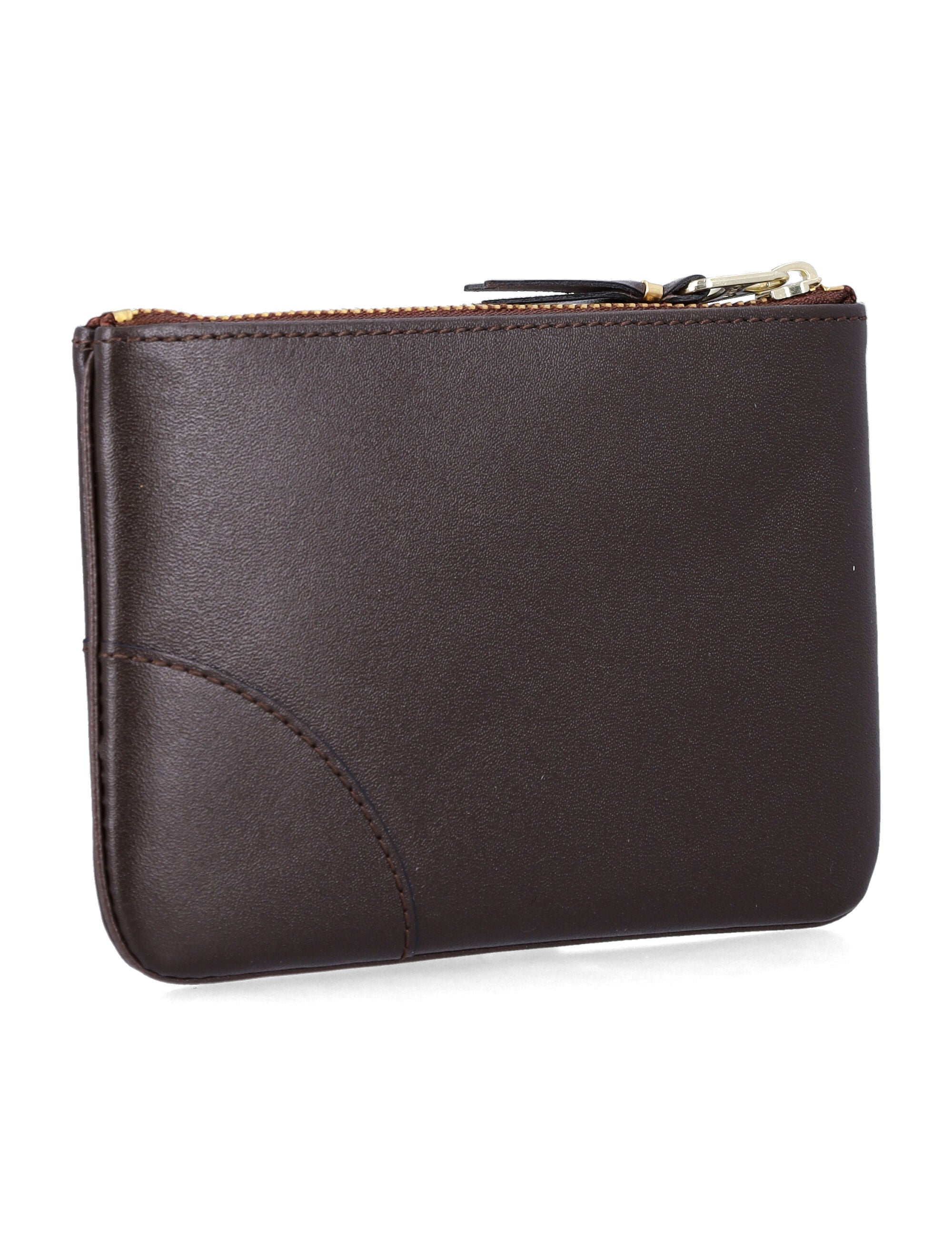 Comme des Garçons Wallet small Arecalf leather pouch Brown Calfskin