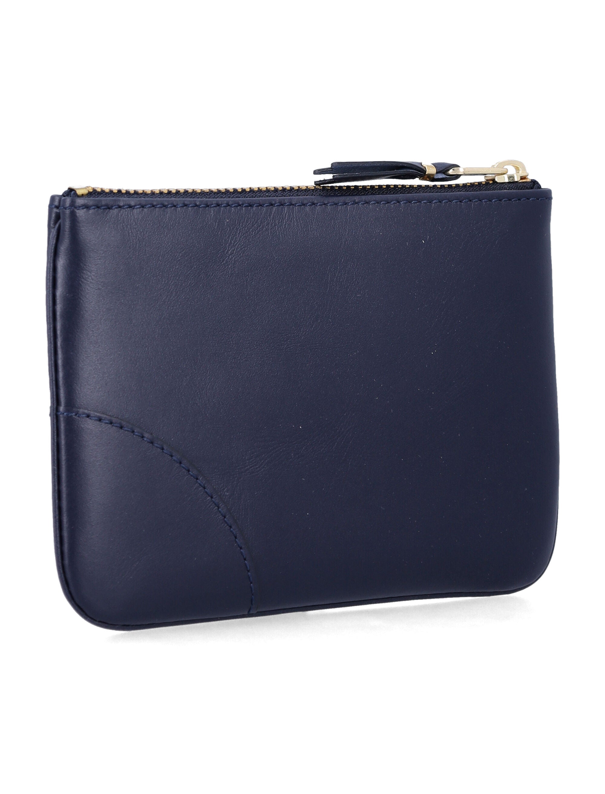 Comme des Garçons Wallet small Arecalf leather pouch Navy Calfskin